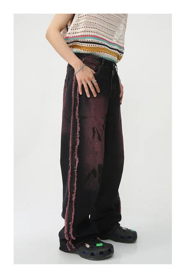 Japanese Brand VIBE Japanese retro casual loose tie-dye jeans Size US 32 / EU 48 - 4 Thumbnail