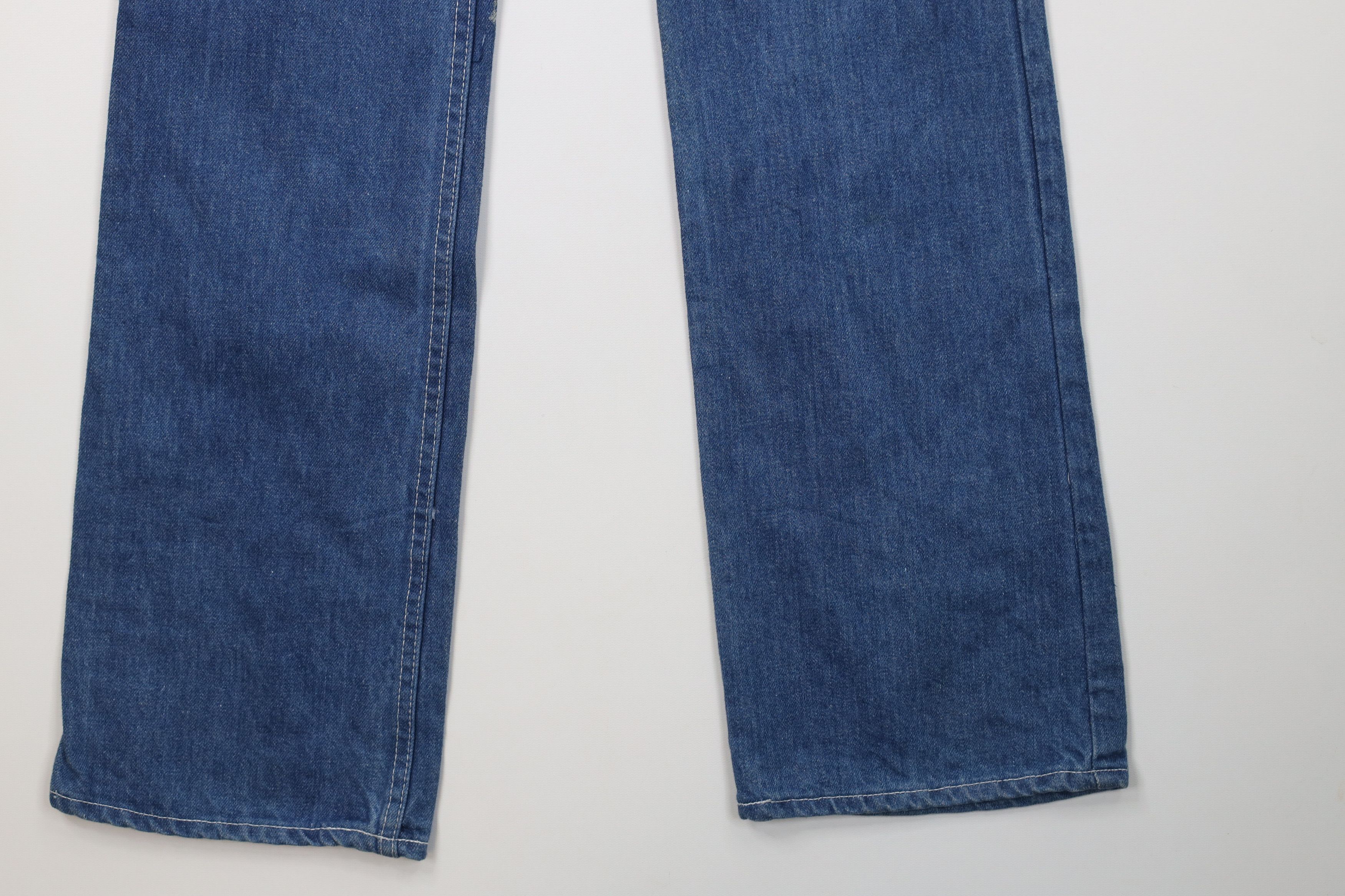 Vintage Vintage 70s Streetwear Flared Wide Leg Denim Jeans Blue Size 26" / US 2 / IT 38 - 5 Thumbnail