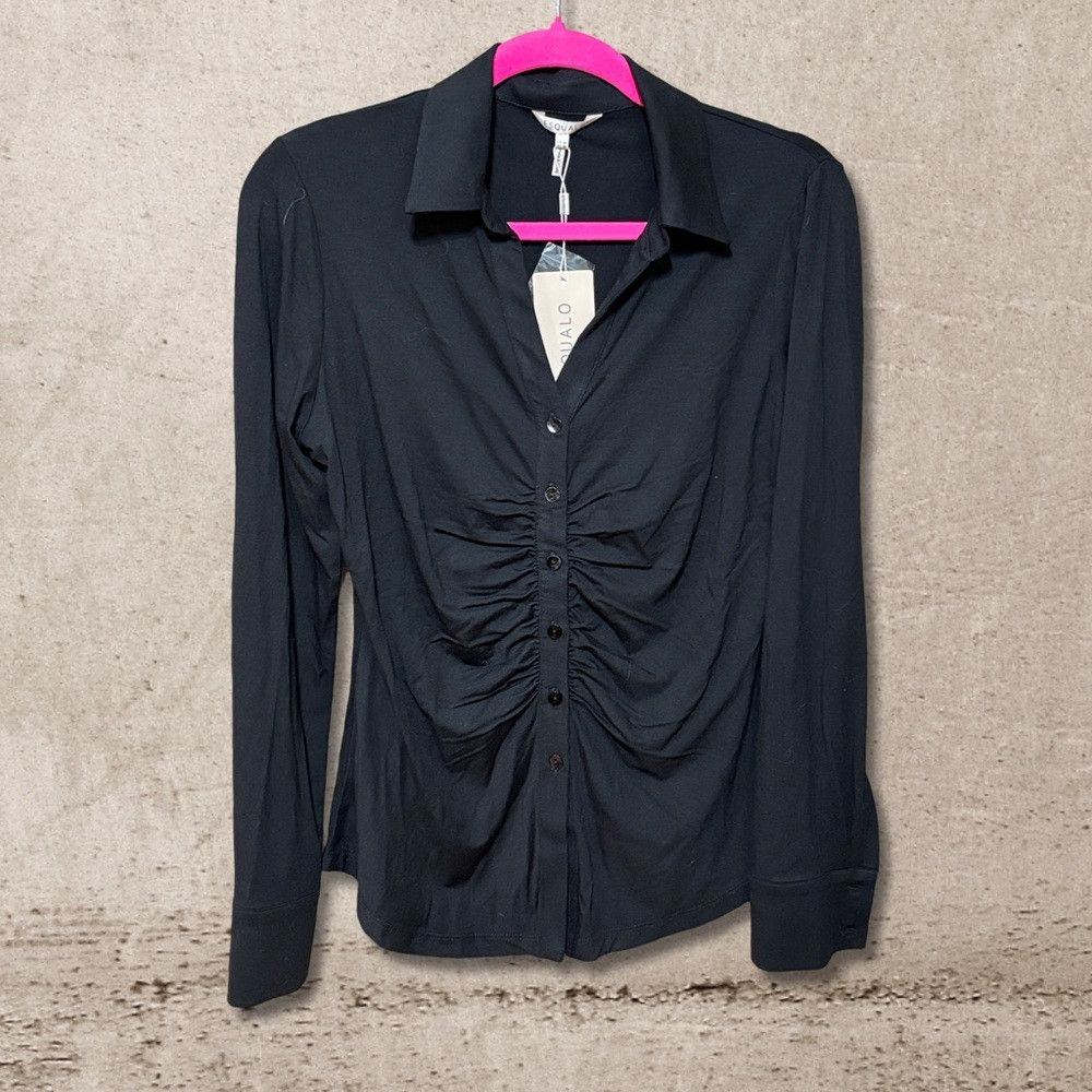 Other Esqualo Fancy Pleats Blouse NWT Size M / US 6-8 / IT 42-44 - 1 Thumbnail