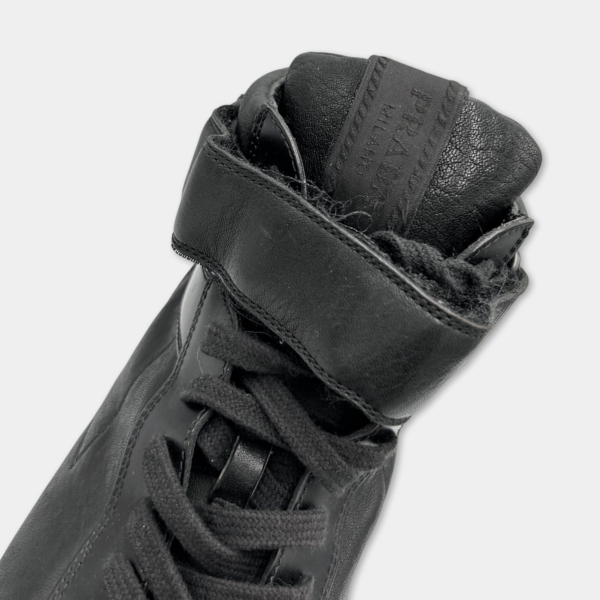 Prada Prada Leather Black High Top Sneakers Size US 6 / IT 36 - 4 Thumbnail