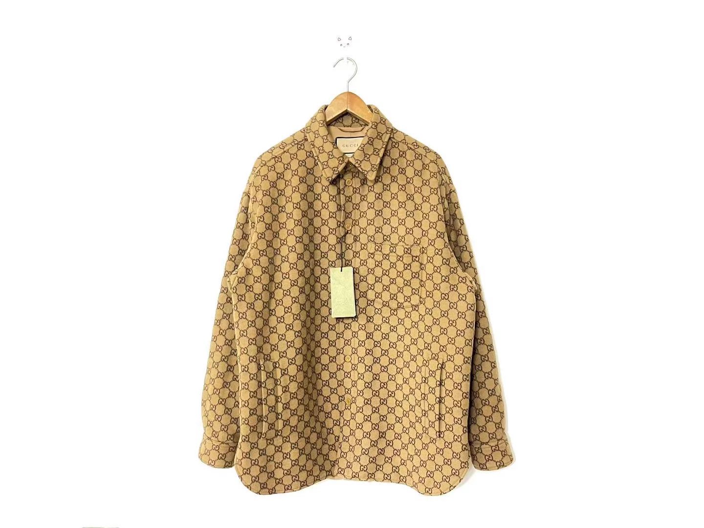 Gucci Gucci GG Supreme Monogram Wool Cotton Padded Coat 50 Size US M / EU 48-50 / 2 - 1 Thumbnail