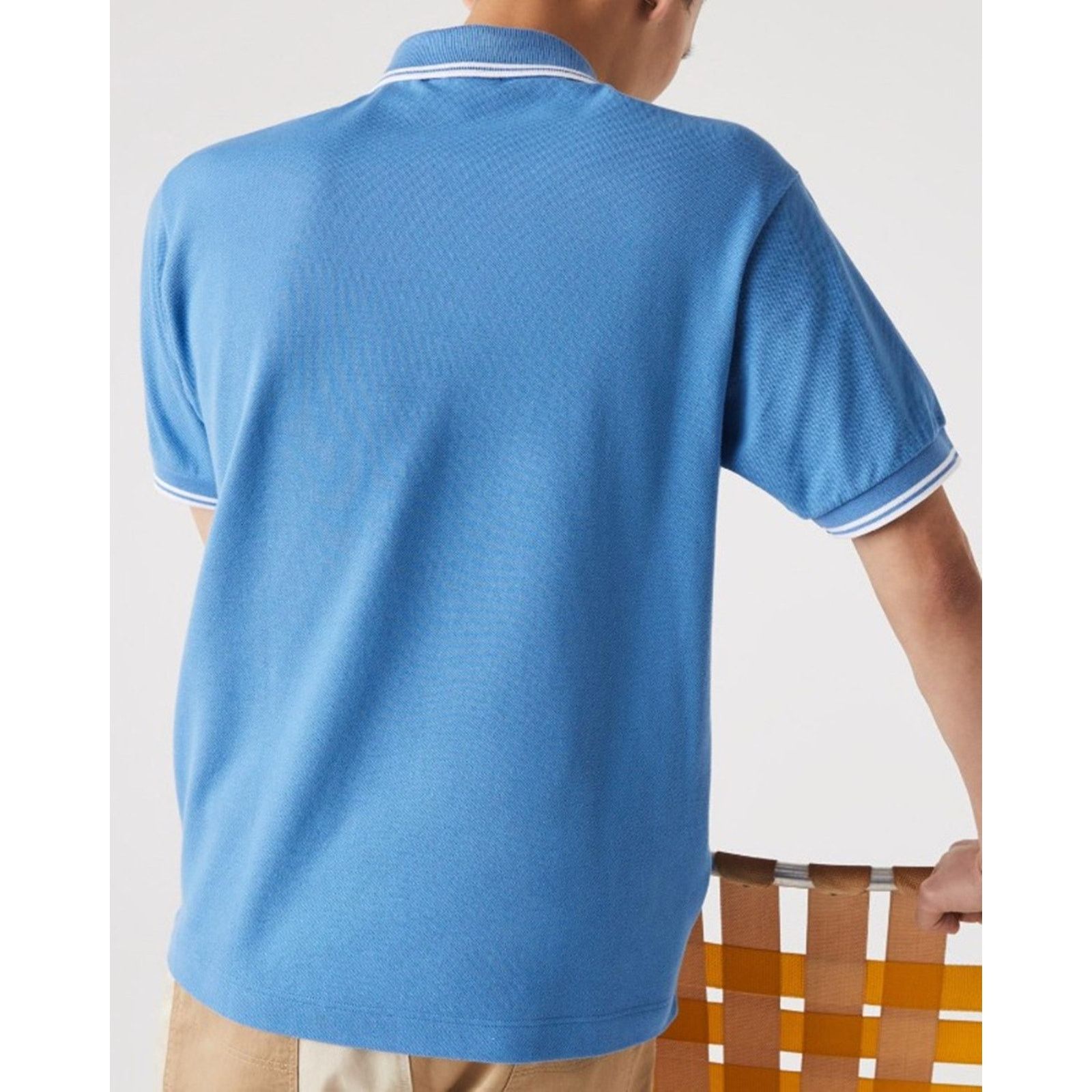 Lacoste Lacoste Men's Short Semi Fancy Collar and Sleeve Polo L Size US L / EU 52-54 / 3 - 3 Thumbnail
