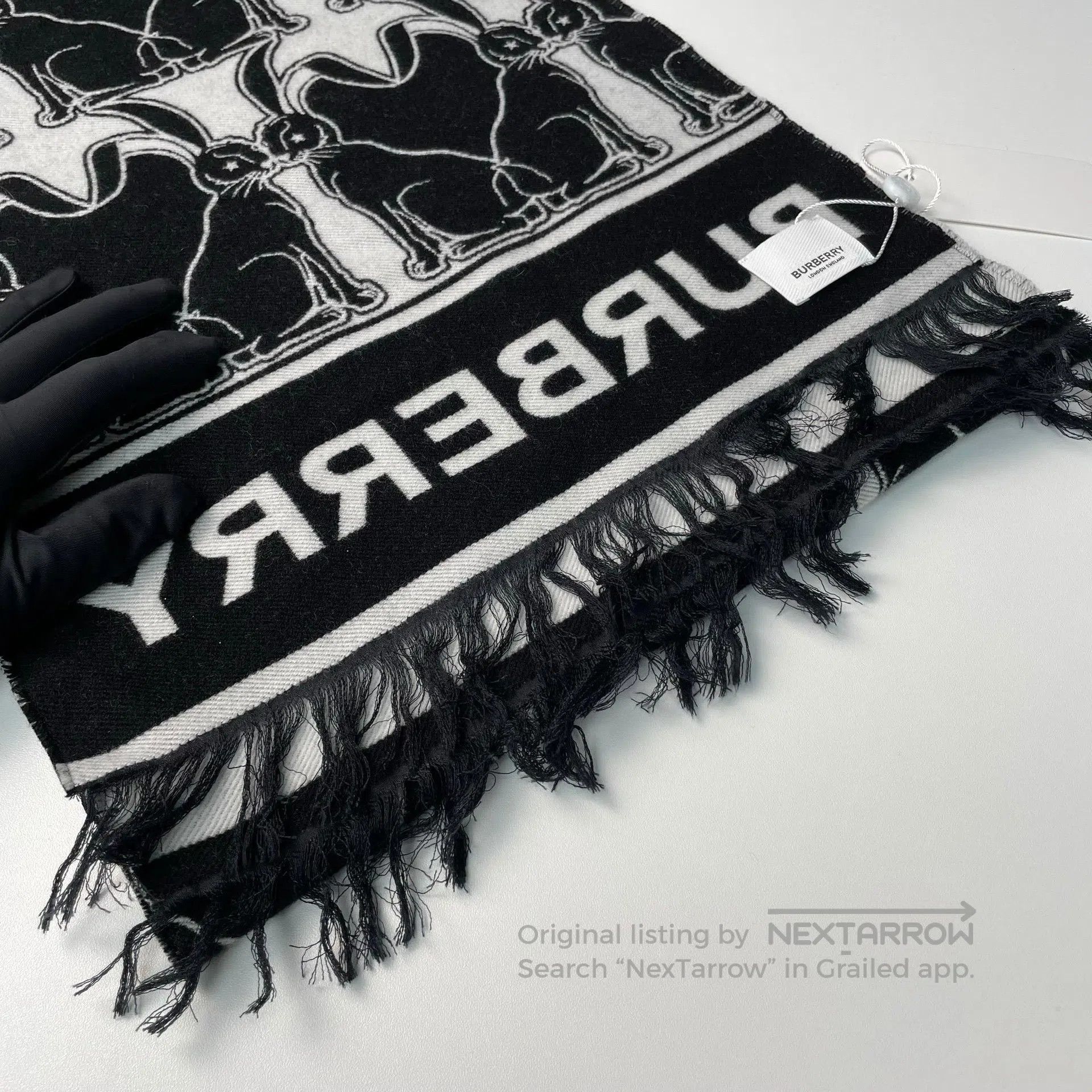 Burberry Burberry Rabbit Limited Fringe Scarf| Size ONE SIZE - 4 Thumbnail