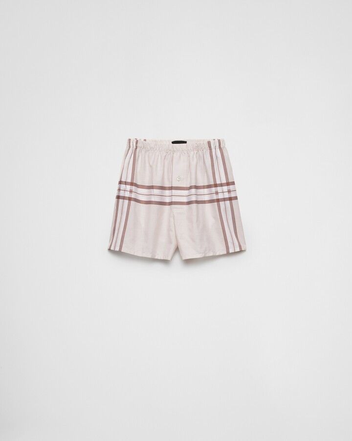 Prada o1bcso1str1025 Batista Check Cotton Boxer Shorts Multicolor Size US 36 / EU 52 - 1 Thumbnail