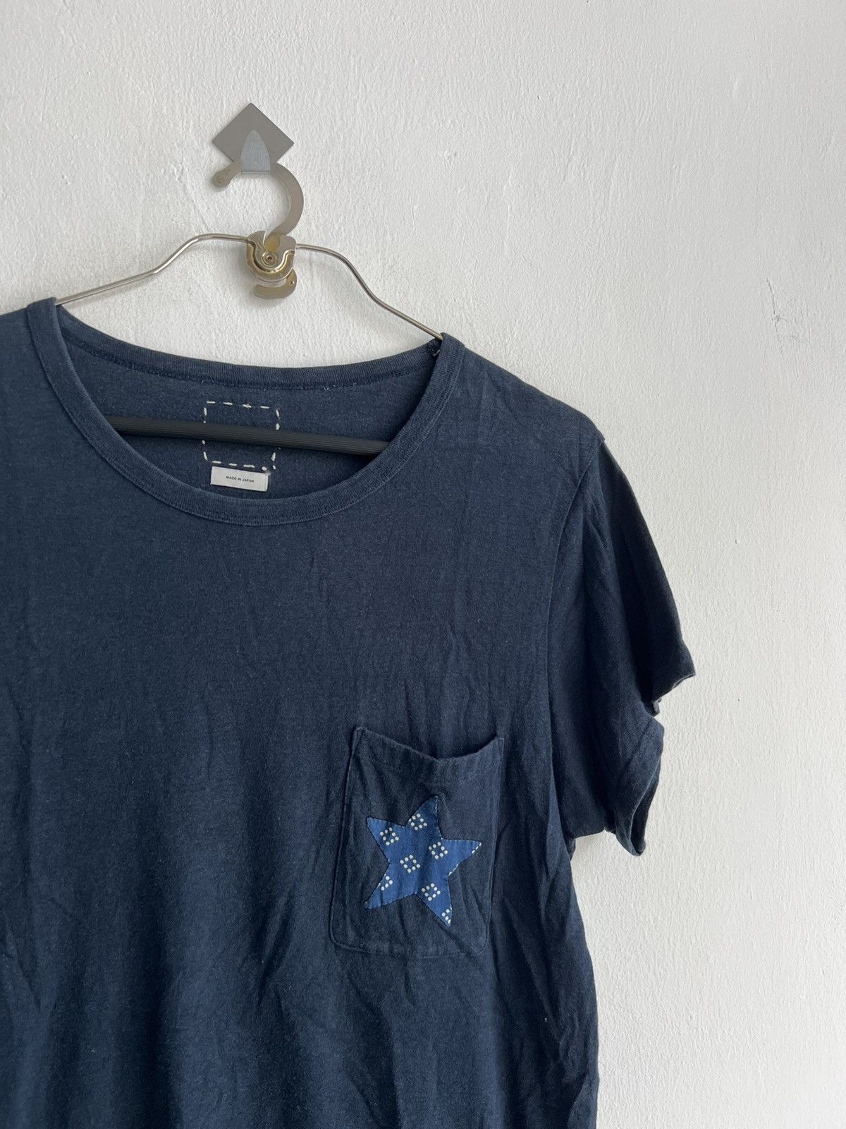 Visvim Prototype Visvim FIL Indigo Dyed Star Pocket Crewneck Shirt Size US M / EU 48-50 / 2 - 3 Thumbnail