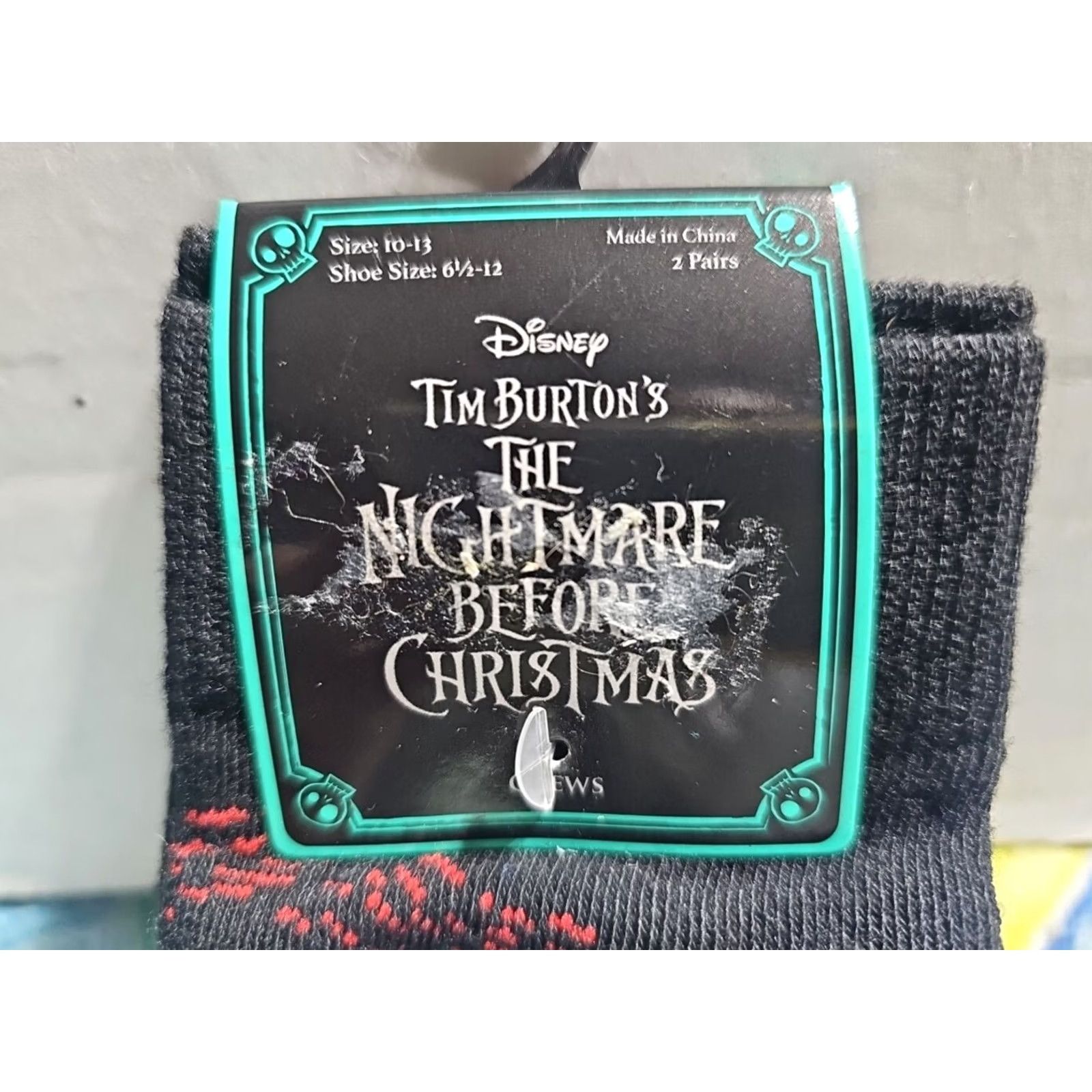 Disney Disney JACK SKELLINGTON Nightmare Before Christmas X-MAS Crew Socks 2 Pairs Unisex Adults Crew Socks Multicolor 6.5-12 10-13 Polyester Spandex N/A Size ONE SIZE - 3 Thumbnail