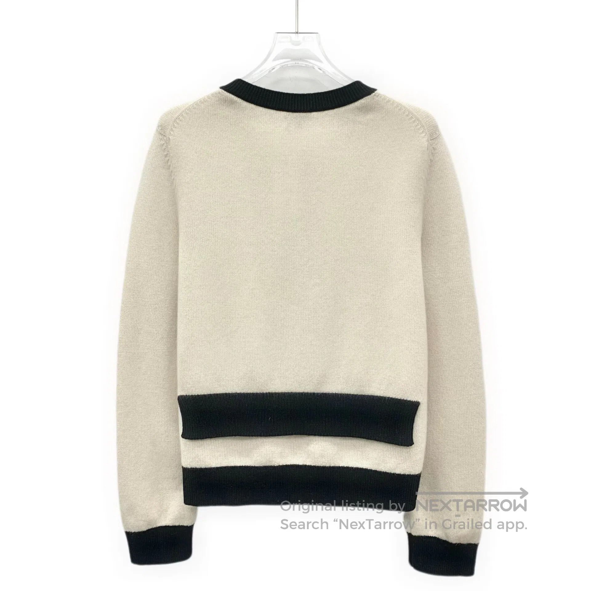 Chanel Chanel Multicolor Trim Cashmere Crewneck Single-breasted L Size M / US 6-8 / IT 42-44 - 2 Thumbnail