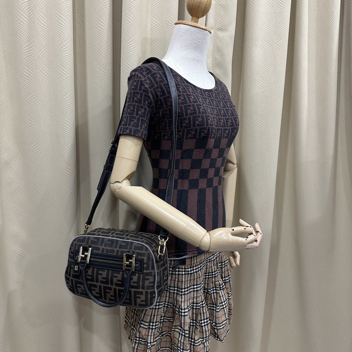 Fendi ‼️LASTDROP‼️ FENDI ZUCCA FF BOSTON MINI TWO WAY HANDBAG Size ONE SIZE - 10 Thumbnail