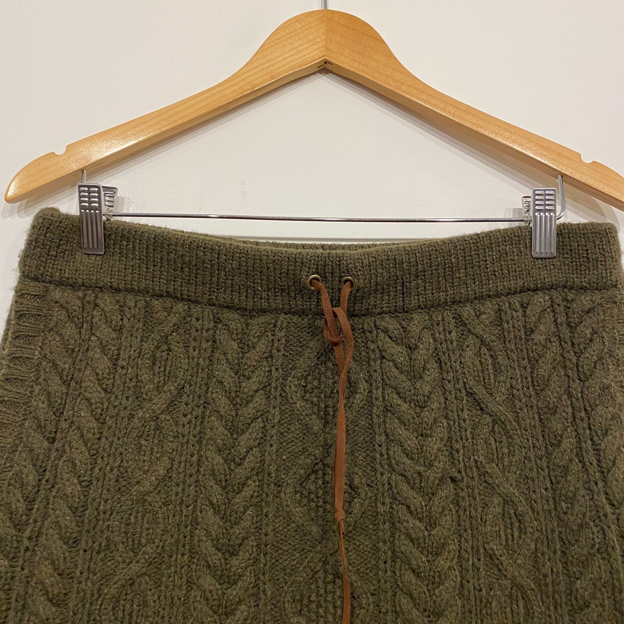 Polo Ralph Lauren Polo Ralph Lauren Green Cable Knit Wool Alpaca Blend Mini Sk Size 26" / US 2 / IT 38 - 2 Thumbnail