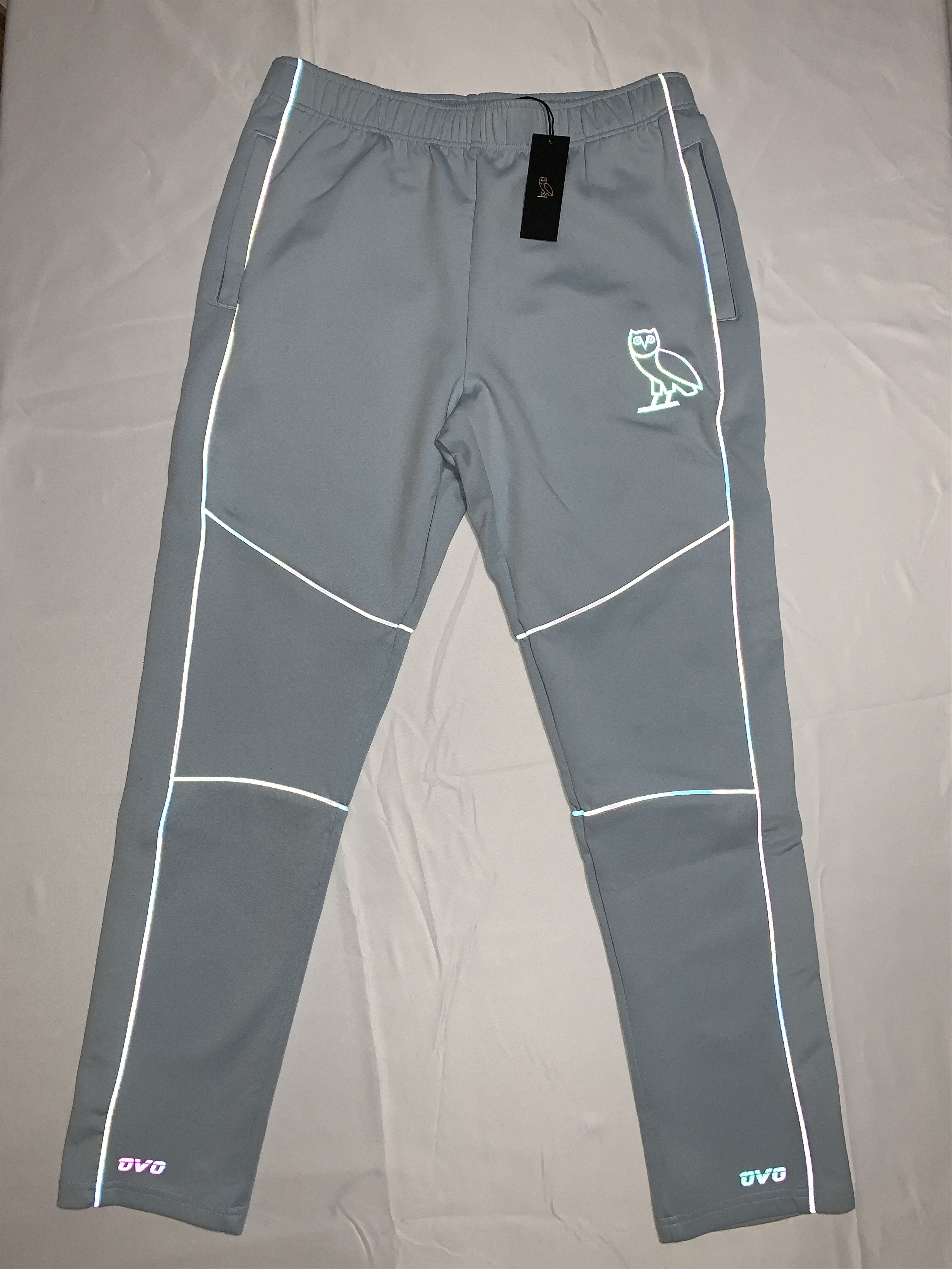 Drake OVO REFLECTIVE PIPING PANTS SKY BLUE SIZE LARGE Size US 34 / EU 50 - 1 Thumbnail