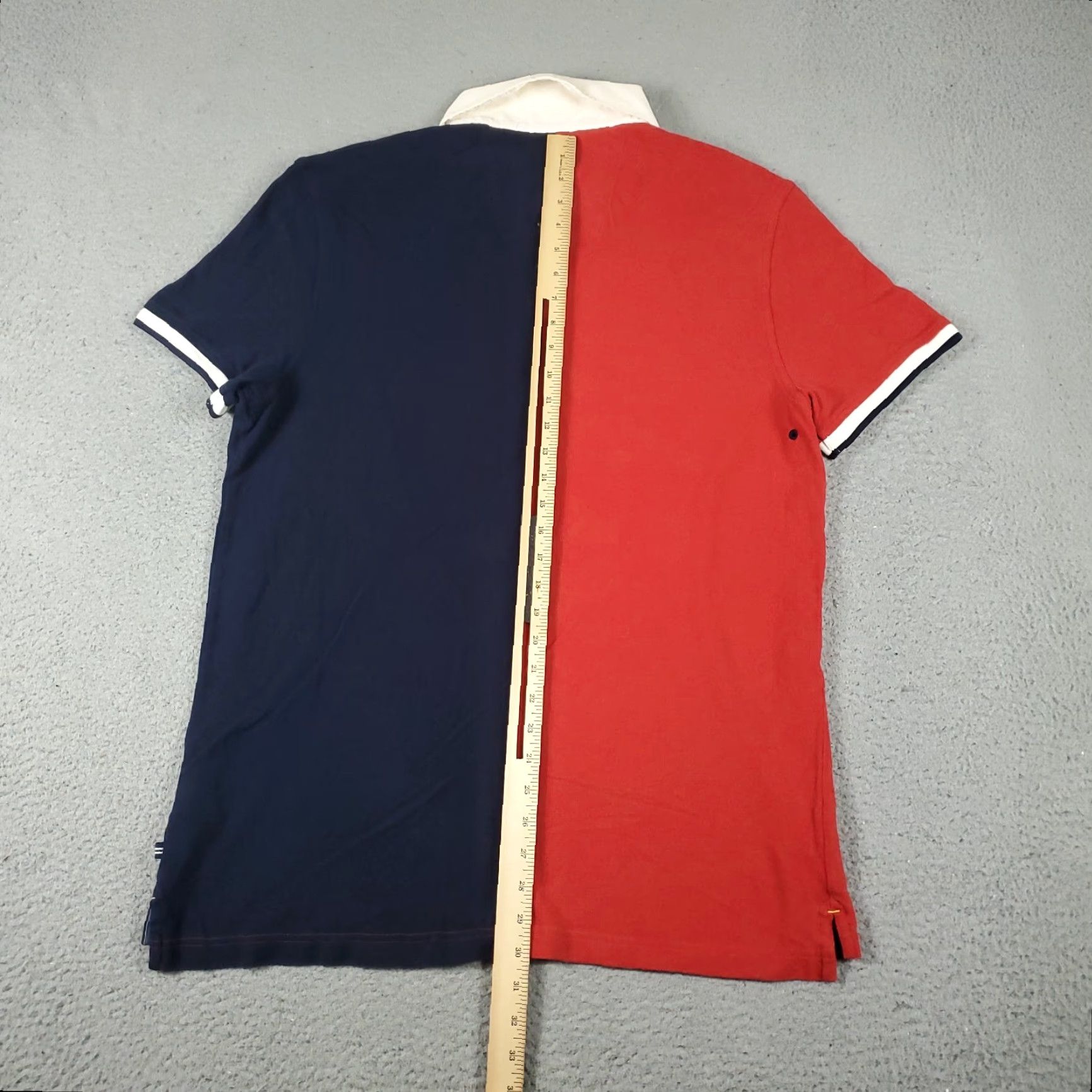 Nautica Nautica Polo Shirt Mens XL Colorblock Short Sleeve Collared Button Classic Casual Adult XL Red Blue Slim Fit Size US XL / EU 56 / 4 - 4 Thumbnail