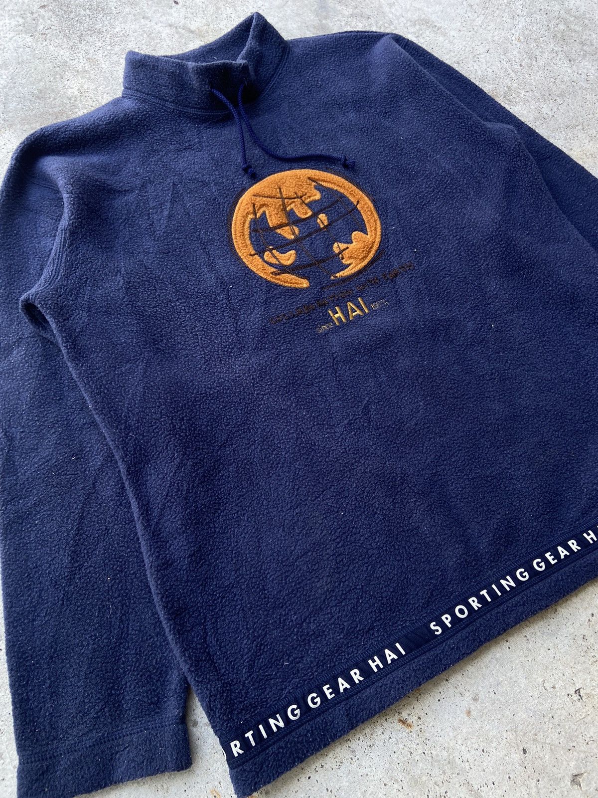 Issey Miyake Hai Sporting Gear Dragon Globe Turtleneck Fleece Sweatshirt Size US M / EU 48-50 / 2 - 3 Thumbnail