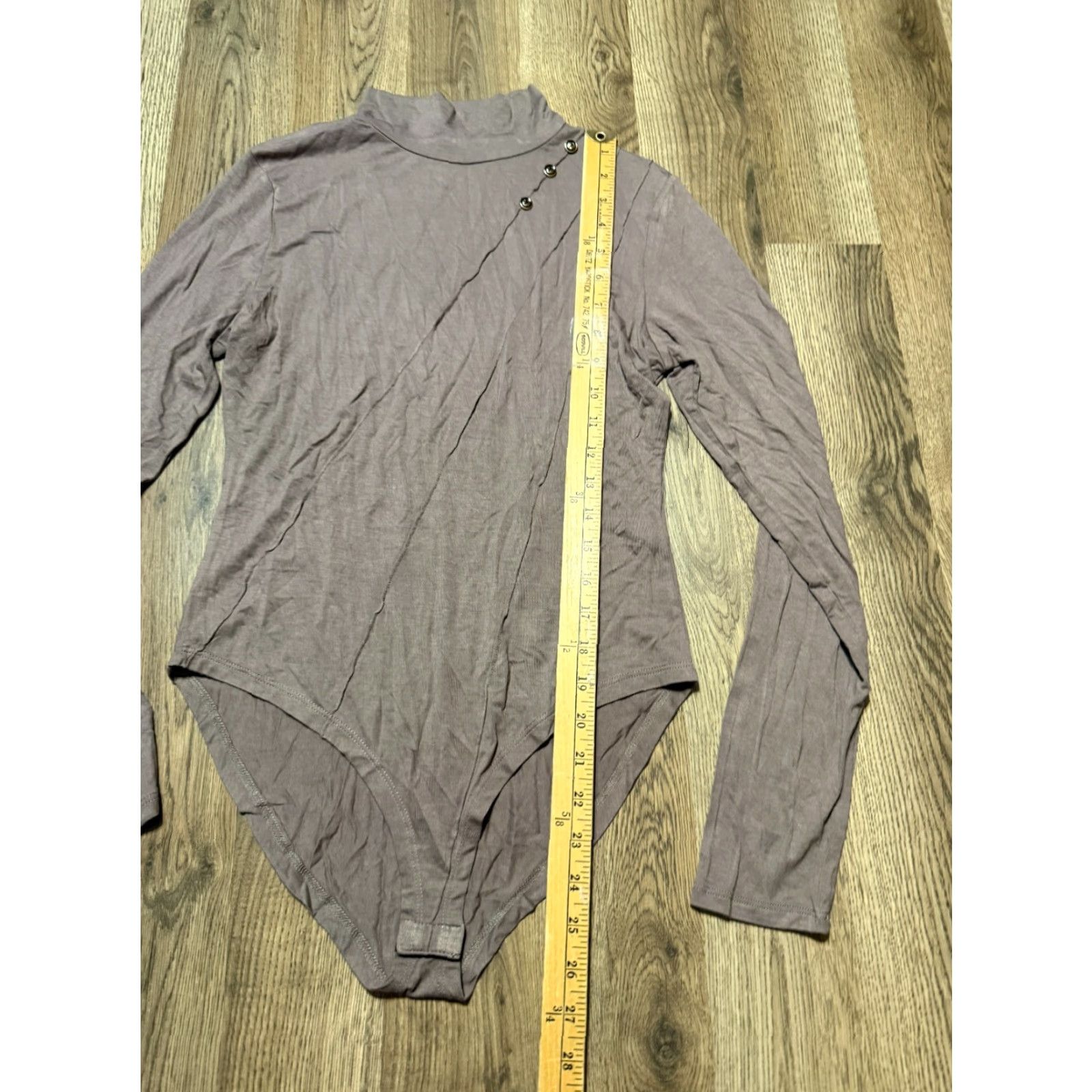 Vintage DouBCQ Bodysuit Women's Large Brown Long Sleeve Mock Neck T-Shirt Regular Size L Mens? Wait. Size L / US 10 / IT 46 - 4 Thumbnail