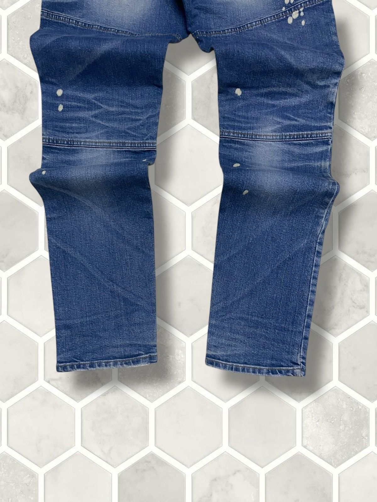 Blue Blue Japan Vintage Japan Designer DPSR Premium Splash Distressed Denim Size US 32 / EU 48 - 12 Thumbnail