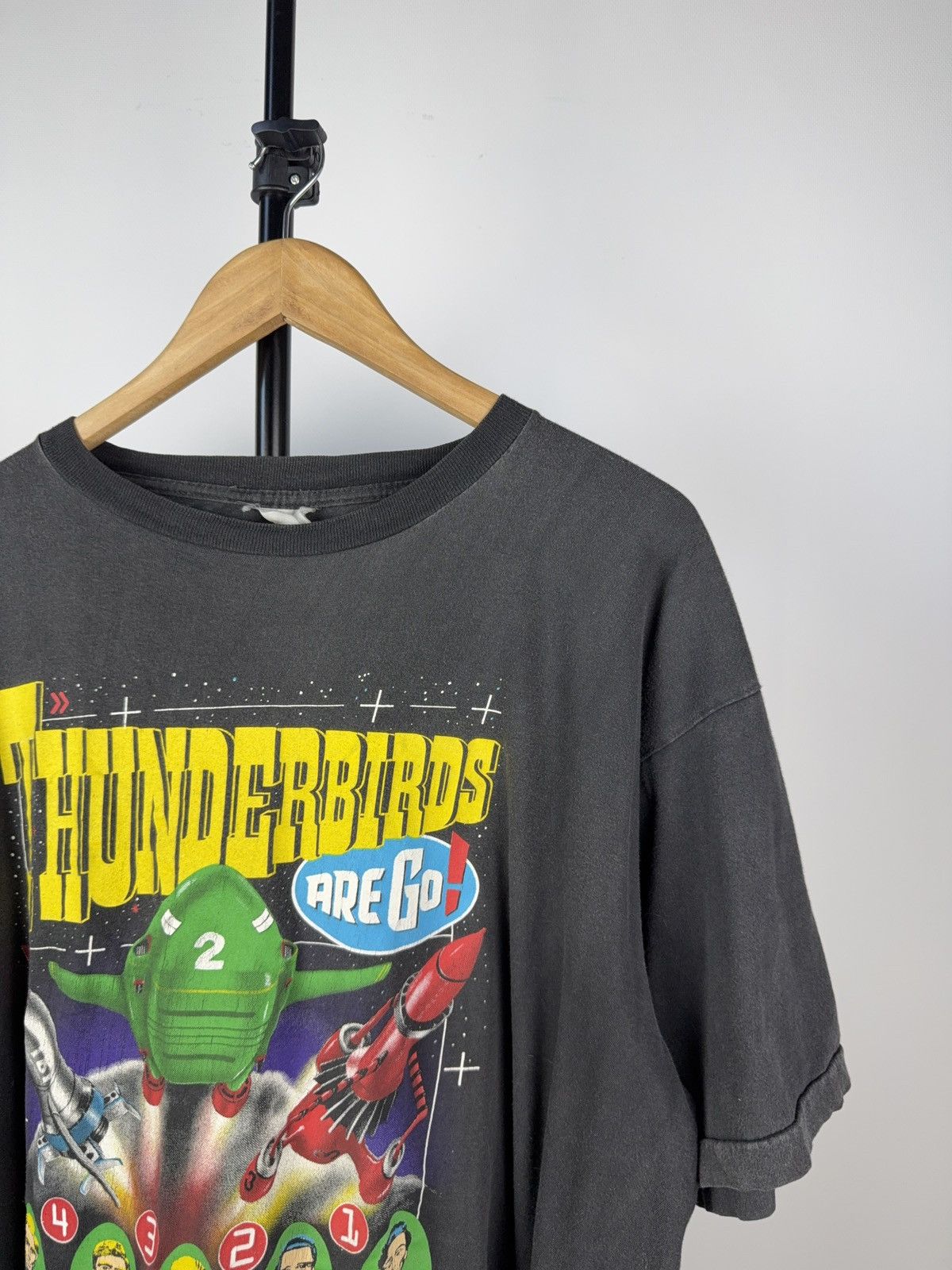 Sci-Fi Fantasy × Vintage Vintage 1991 Thunderbirds Are Go Movie Retro Faded T shirt Size US L / EU 52-54 / 3 - 3 Thumbnail