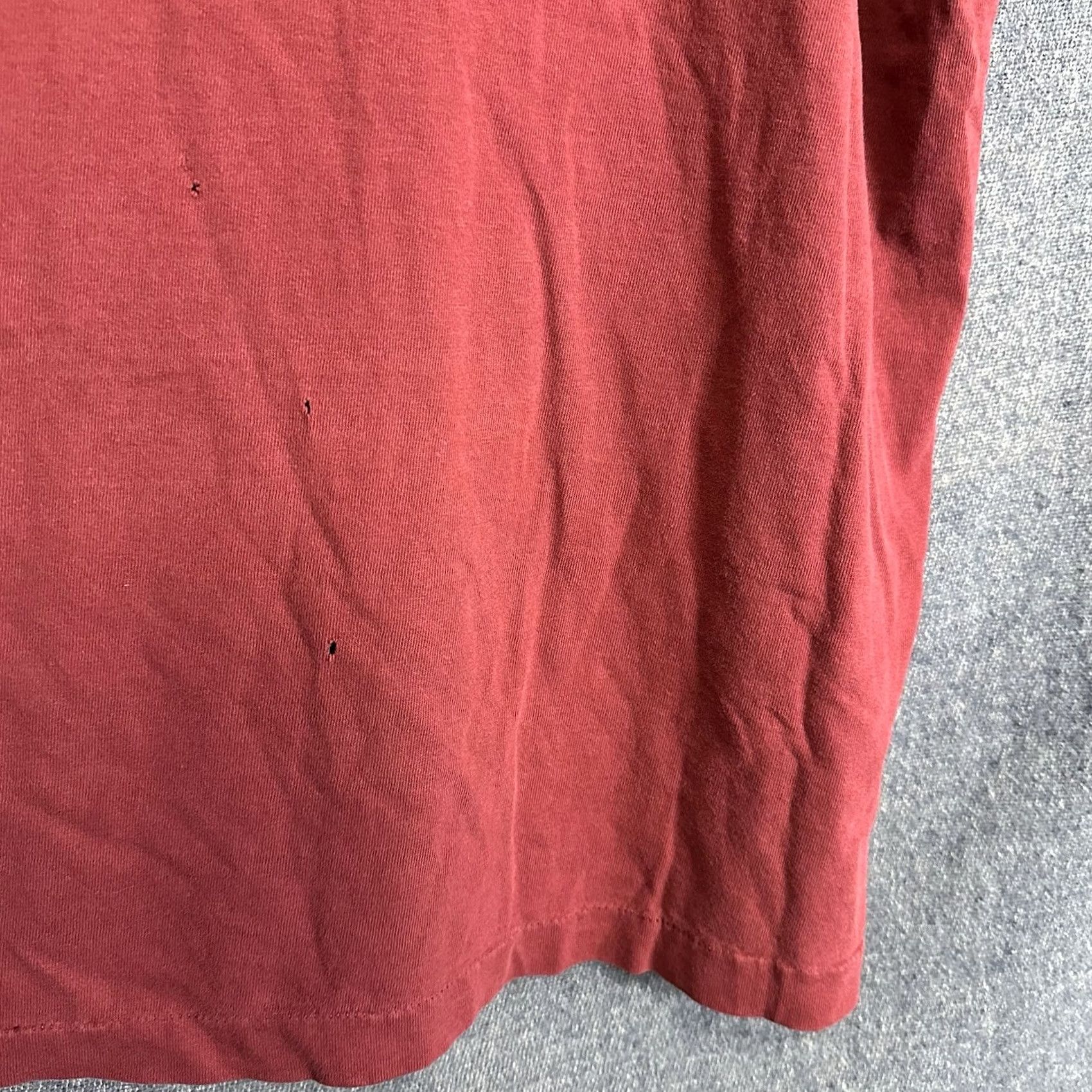 Vintage VINTAGE BVD T-Shirt Red Cotton Pocket Single Stitch Made in USA XL 90s Distressed Mens Size US XL / EU 56 / 4 - 8 Thumbnail