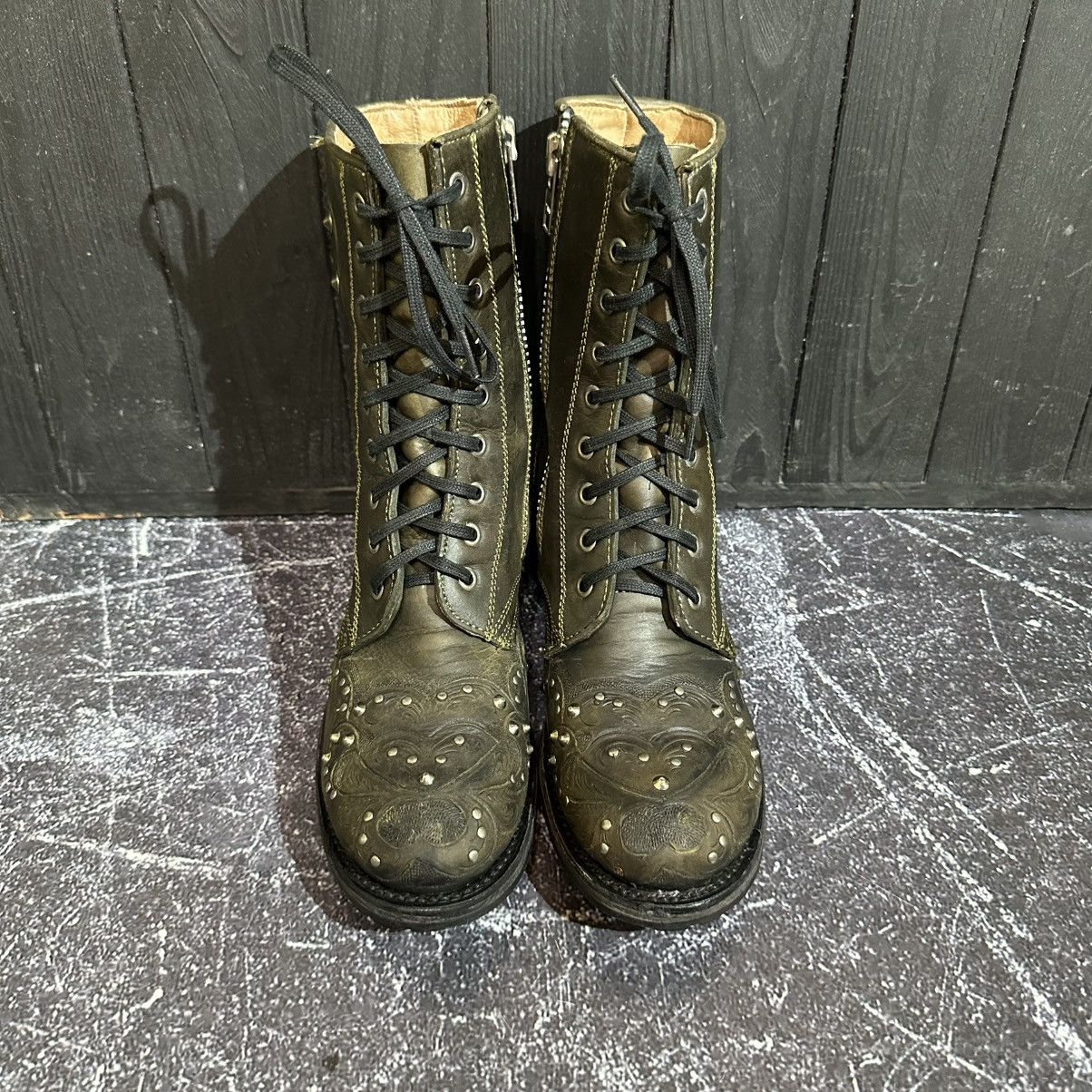 ASH ASH - Women’s Leather BIKER Boots 39 Rick Owens Style Size US 9 / IT 39 - 4 Thumbnail