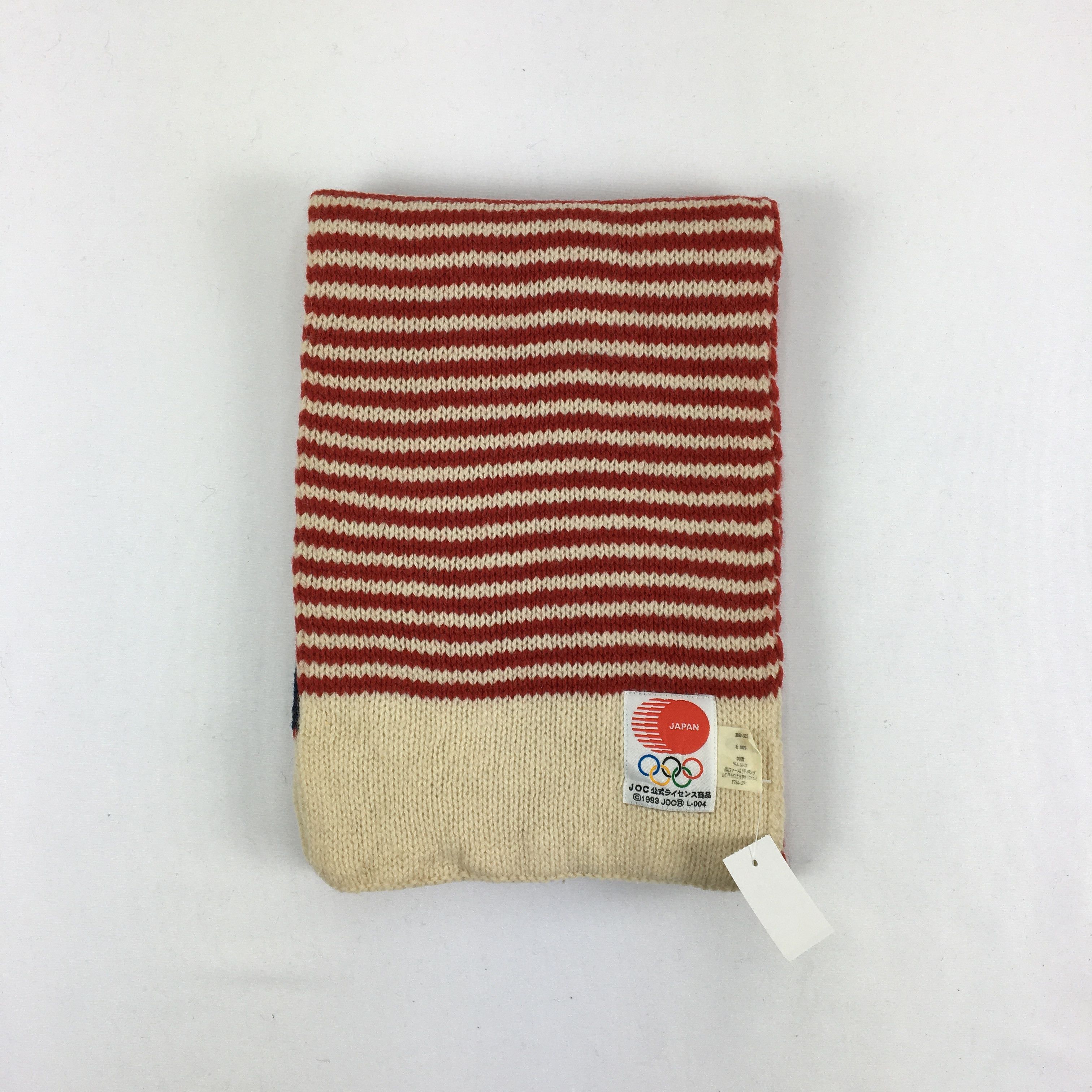 Japanese Brand × USA Olympics × Vintage Vintage 1993 Olympic Japan Scarf Muffler Wool Scarves Size ONE SIZE - 2 Thumbnail