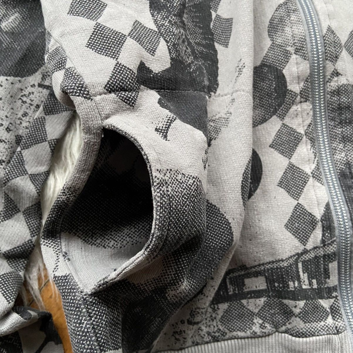 Hysteric Glamour 📌 Vintage H&M Divided Y2K Punk Full Print Zip Up Hoodie Size M / US 6-8 / IT 42-44 - 11 Thumbnail