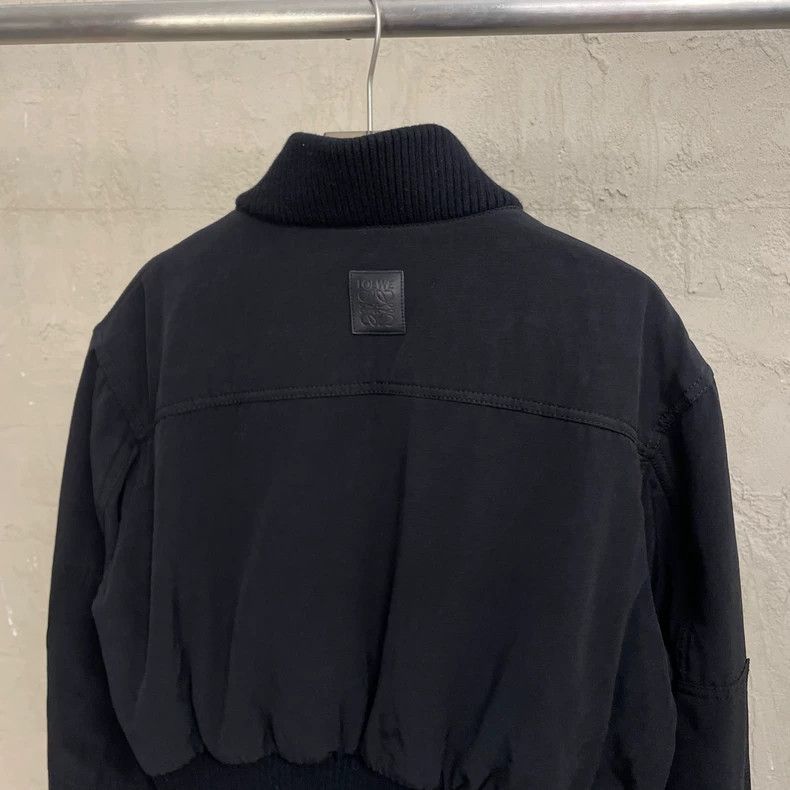 Loewe LOEWE Black dodo with short leather label cotton jacket Size XS / US 0-2 / IT 36-38 - 4 Thumbnail