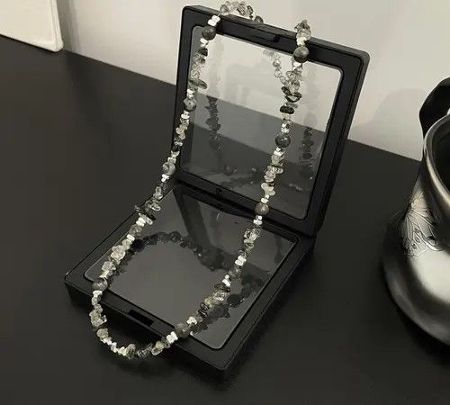 Jewelry Black & Silver Beaded Necklace Size ONE SIZE - 4 Thumbnail