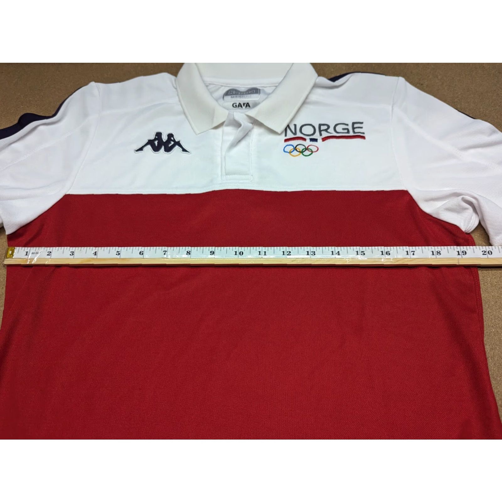 Kappa Kappa GARA Norge Norway Olympic Logo Polo Shirt Men's M Red White Polo Shirt T-Shirt Mens Size US M / EU 48-50 / 2 - 3 Thumbnail