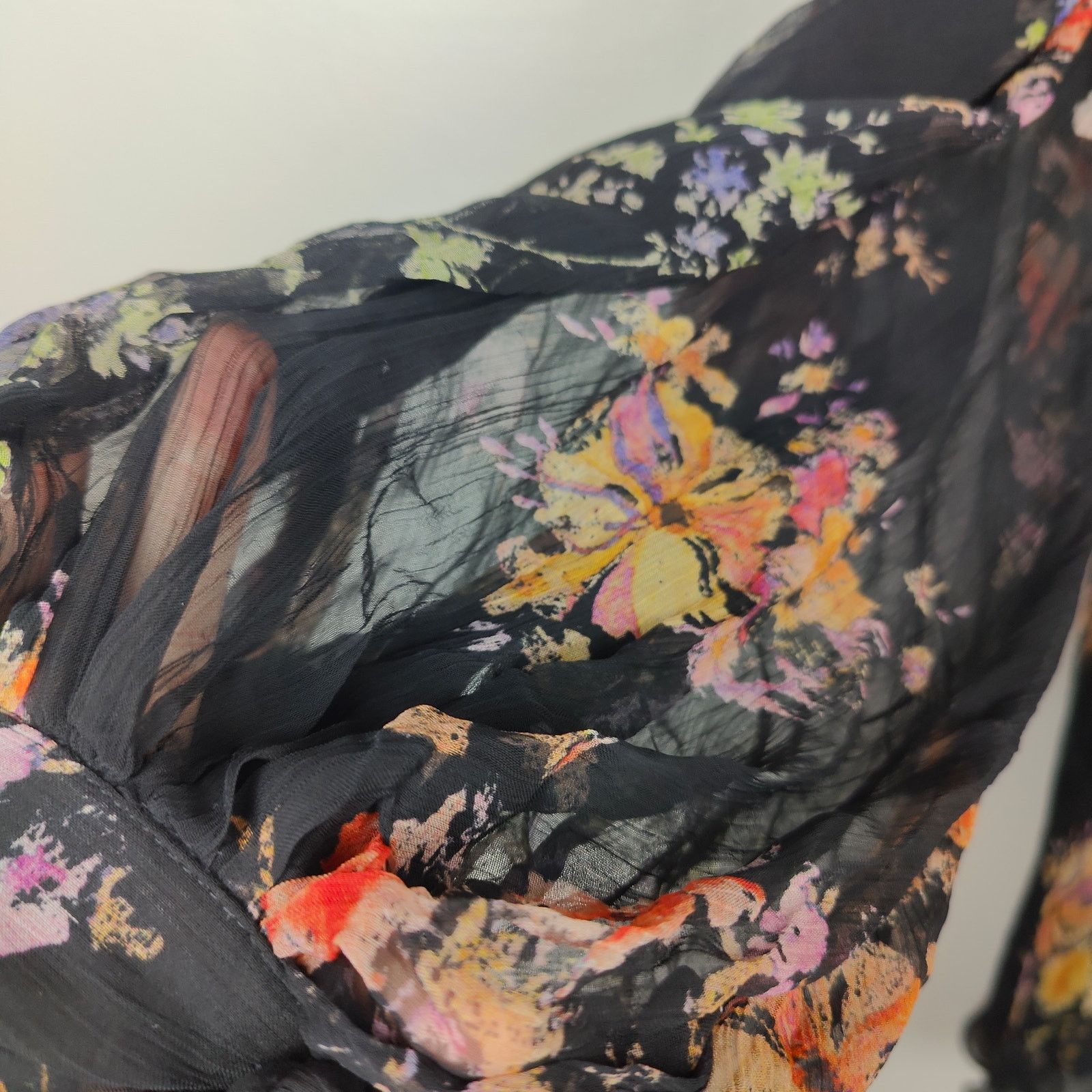Anthropologie Anthropologie BHLDN Lior Long-Sleeve Chiffon Dress Size S / US 4 / IT 40 - 4 Thumbnail