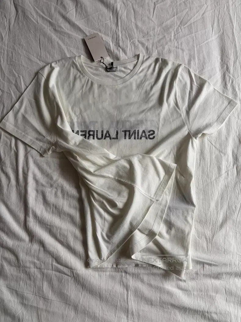 Saint Laurent Paris Saint Laurent Paris Mirror Letter T-Shirt Size US XXL / EU 58 / 5 - 9 Thumbnail