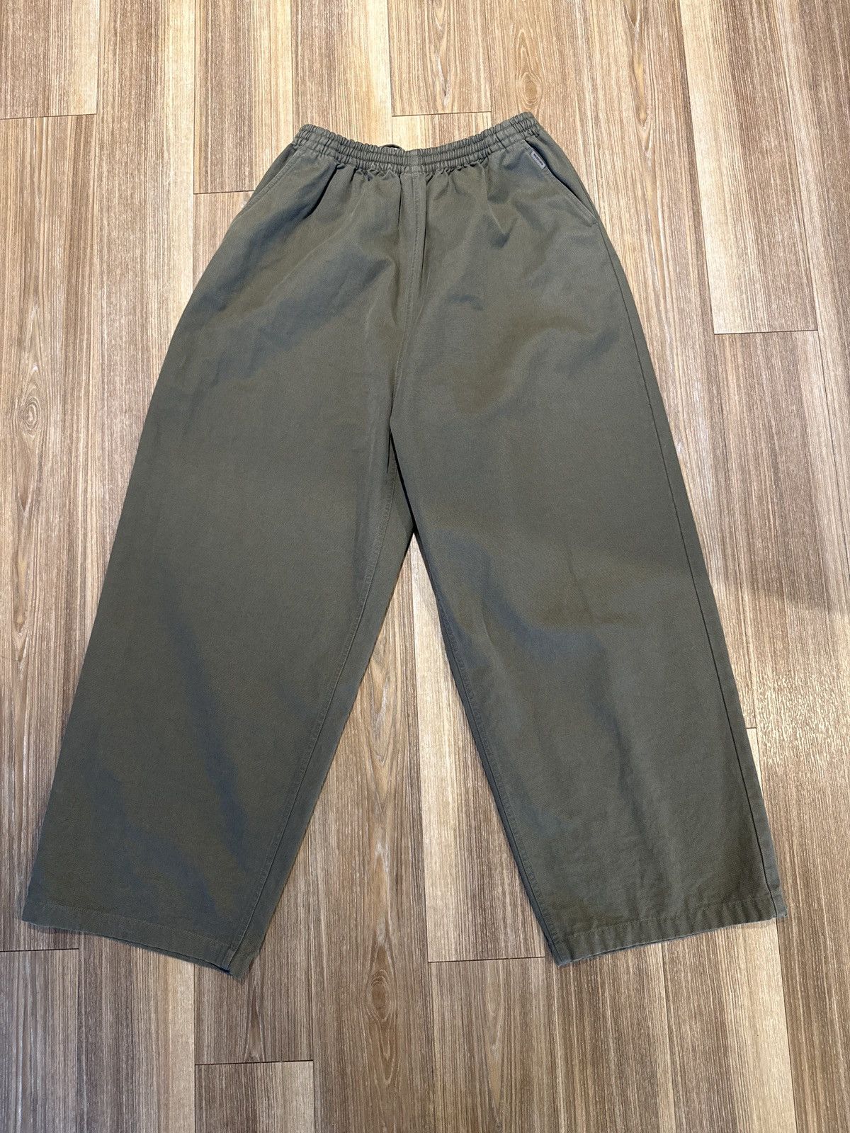 Balenciaga Wide-Leg Cotton-Twill Trousers - Green