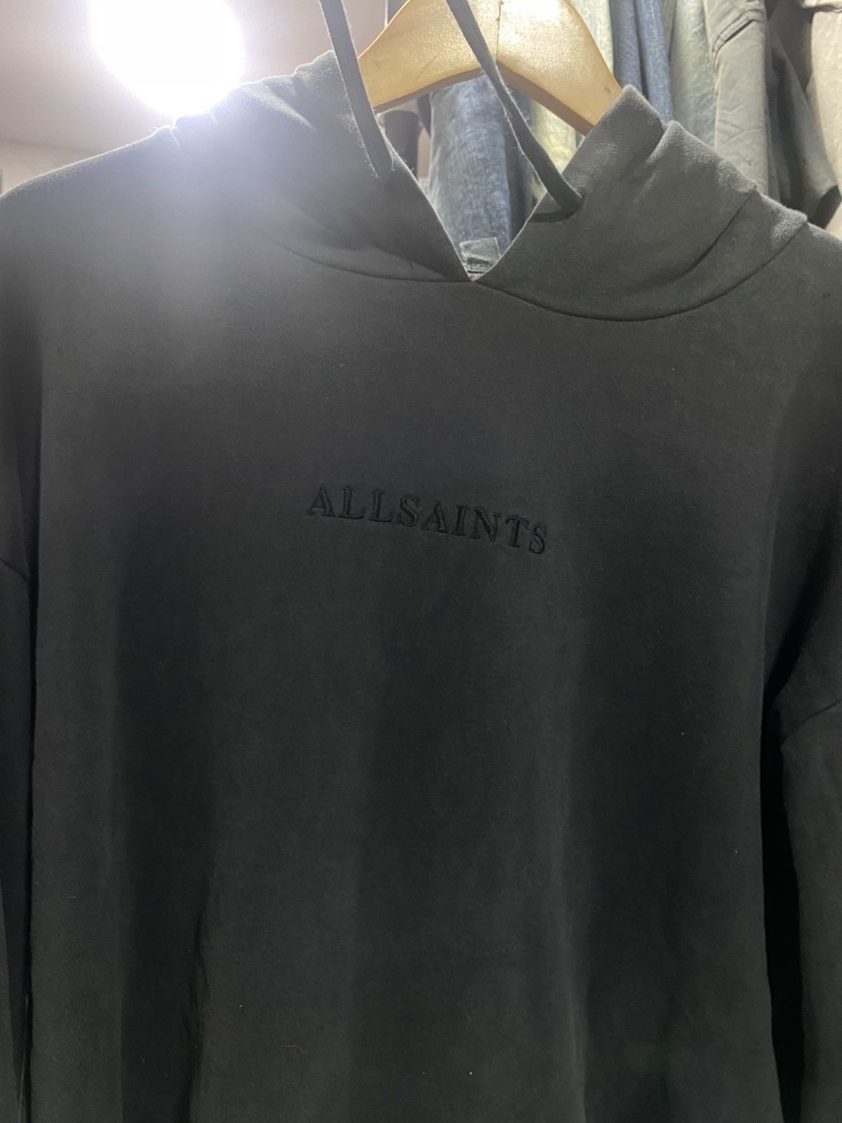 Allsaints Vintage AllSaints Cornu Hoodie in Black with a Washed-Effect Size US S / EU 44-46 / 1 - 11 Thumbnail