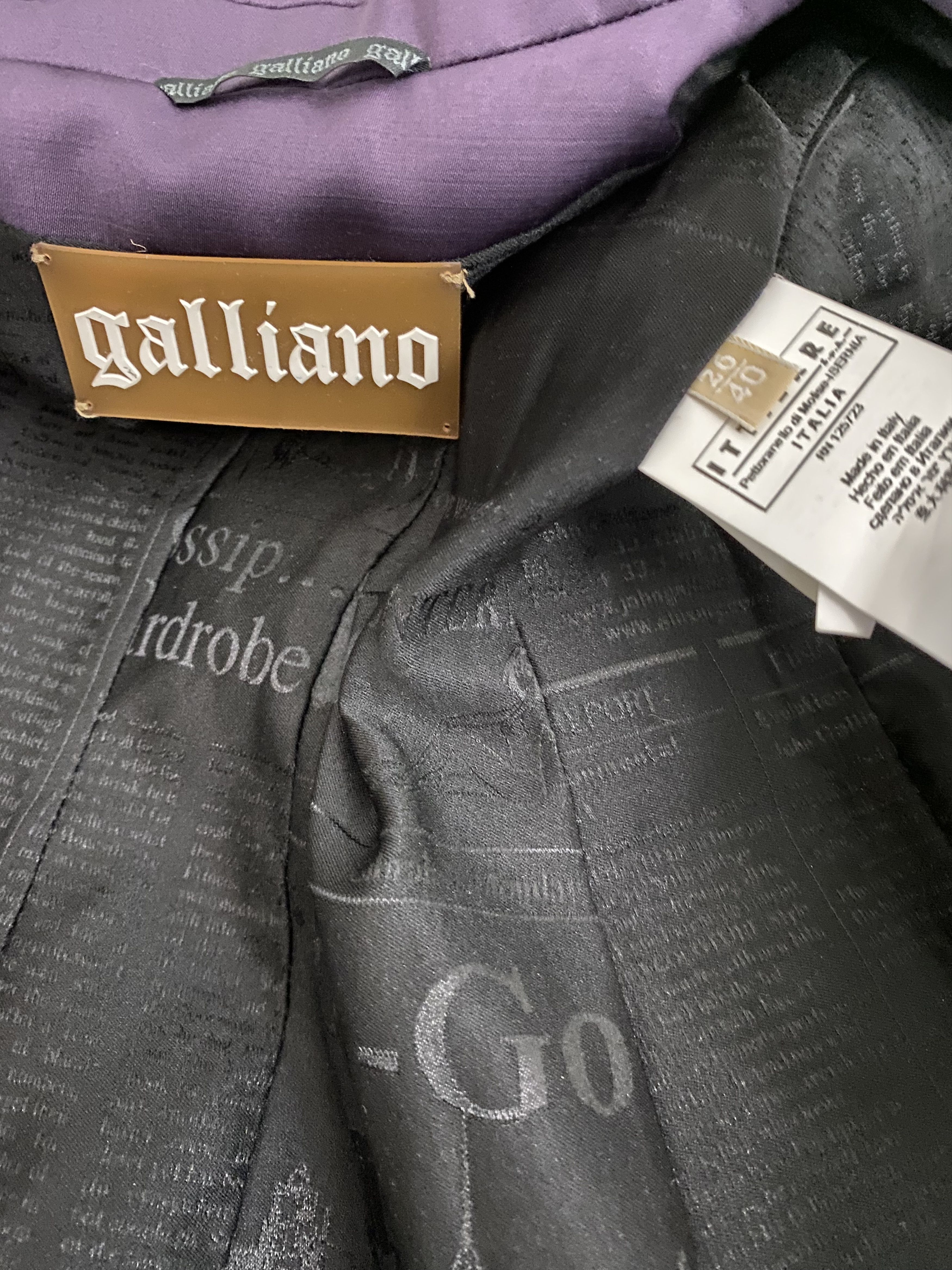 John Galliano John Galliano Fall/Winter 2015 Blazer Gazette XS Jacket Size XS / US 0-2 / IT 36-38 - 12 Thumbnail