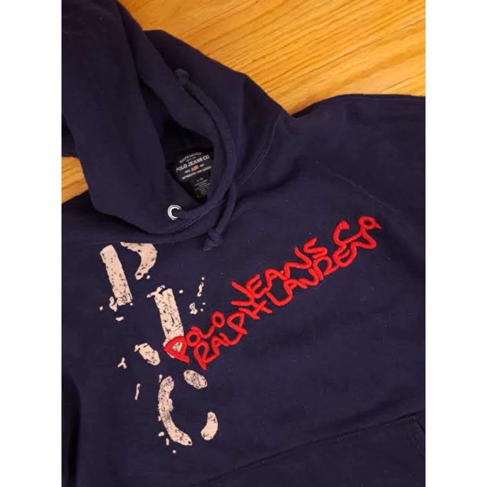 Polo Ralph Lauren Polo Ralph Lauren Sweatshirt Hooded Pullover Large Black Embroidered Cotton Men Regular Size L Size US L / EU 52-54 / 3 - 2 Thumbnail