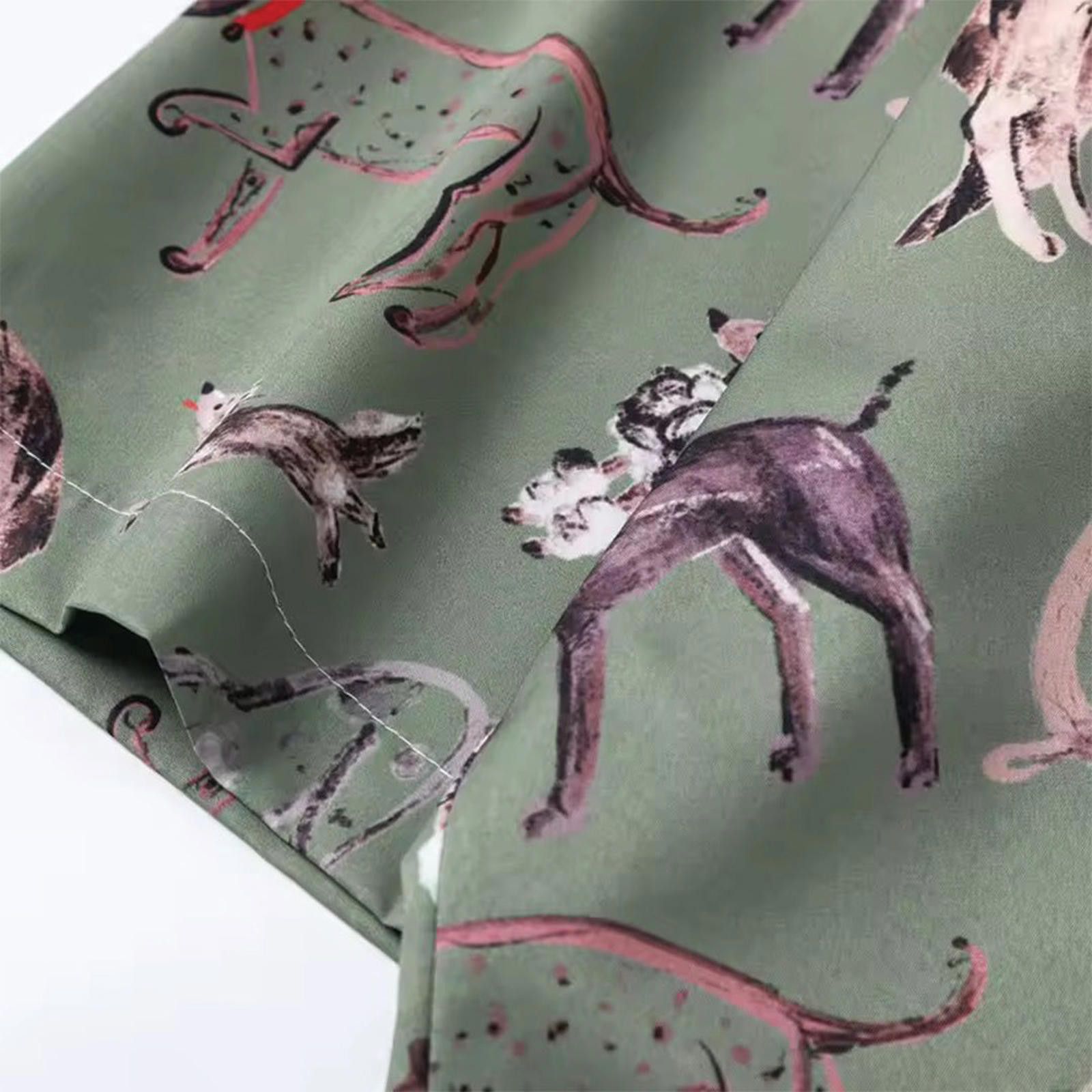 Vintage Dog Print Short Sleeve Shirt Size US L / EU 52-54 / 3 - 4 Thumbnail