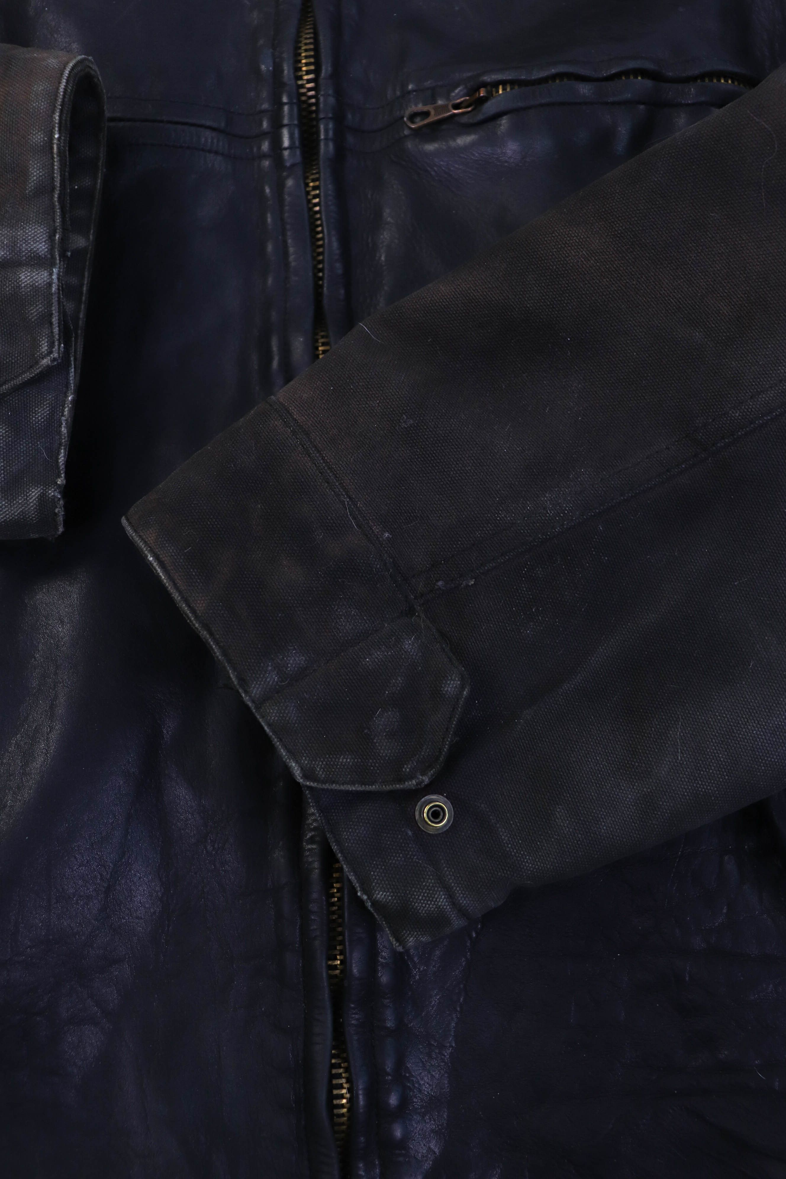 Boneville Boneville Vintage Thrashed Distress Sunfaded Leather Jacket Size US L / EU 52-54 / 3 - 9 Thumbnail