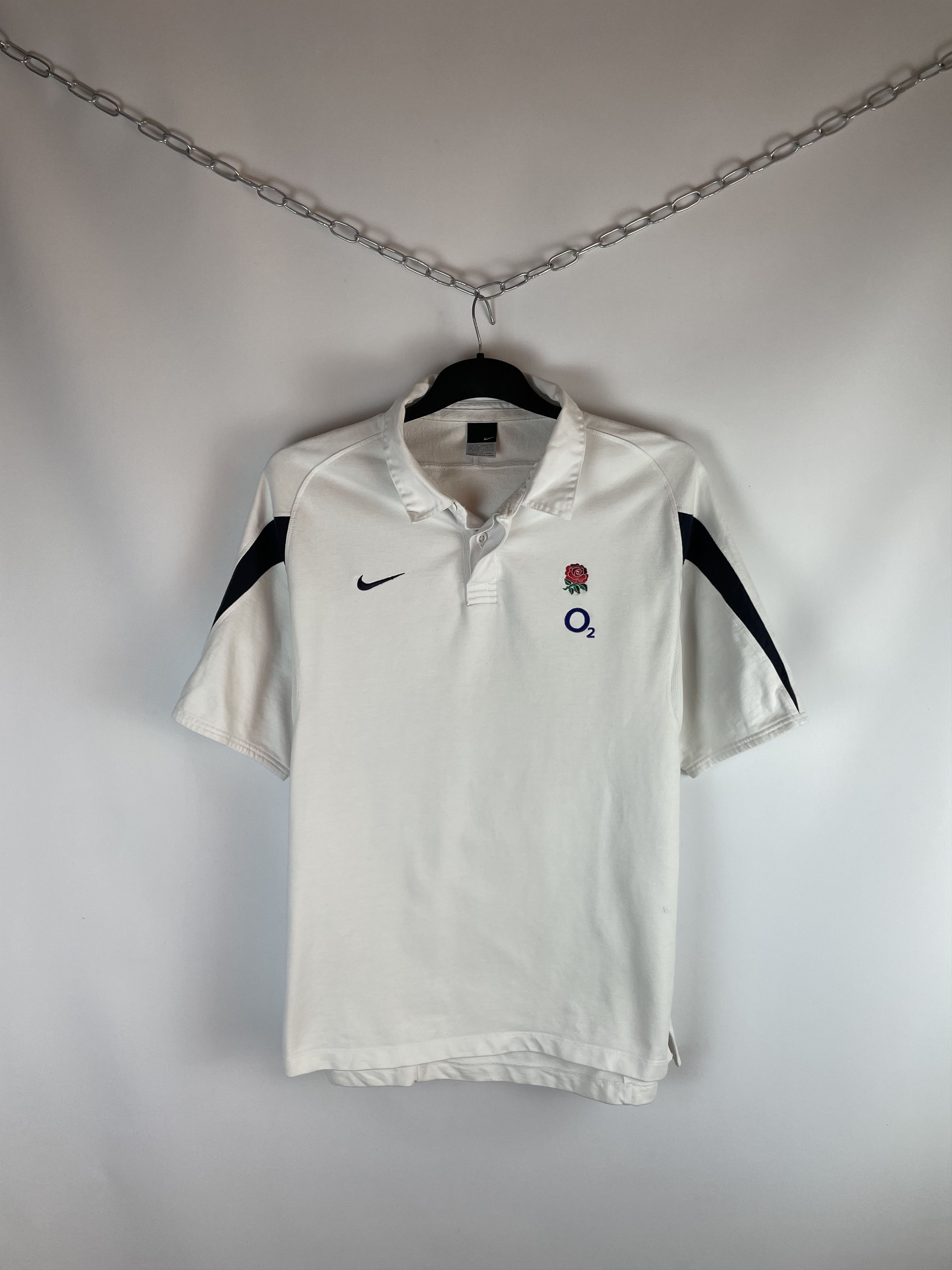 Nike × Vintage Nike England Rugby Polo tee jersey O2 Drill Shirt Size US XL / EU 56 / 4 - 1 Thumbnail