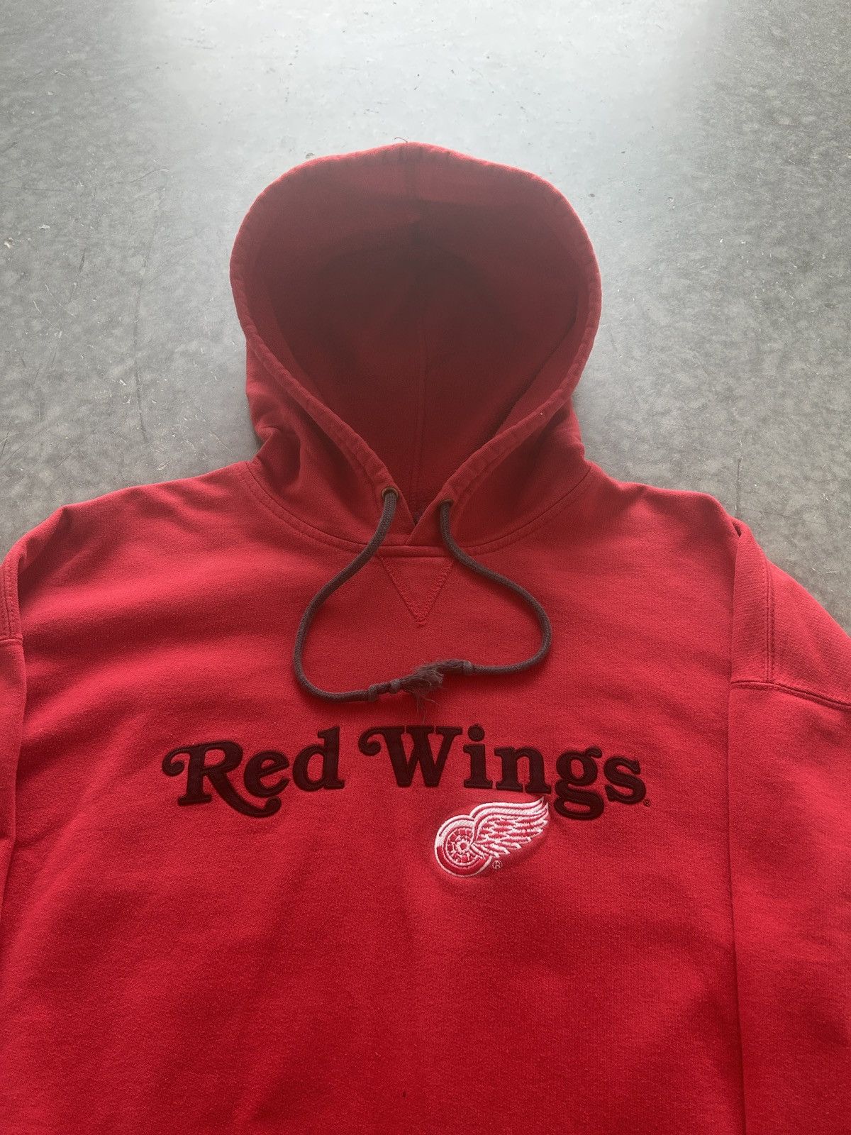 Lee × NHL × Vintage Vintage Y2K Detroit Red Wings Hoodie Embroidered Logo Baggy Size US XXL / EU 58 / 5 - 2 Thumbnail