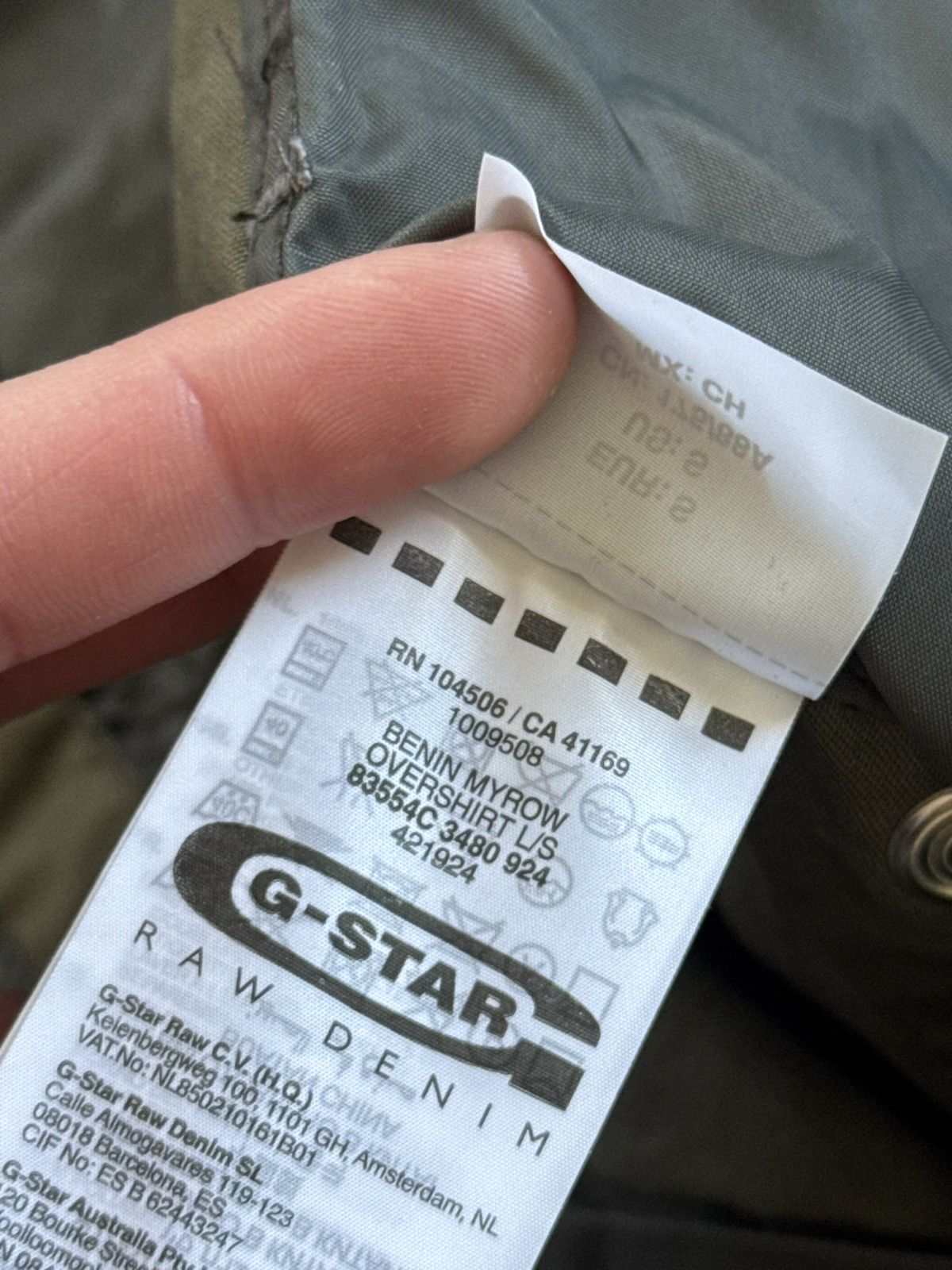 G-Star G star raw S/size Benin Myrow Overshirts light jacket bomber Size US S / EU 44-46 / 1 - 13 Thumbnail