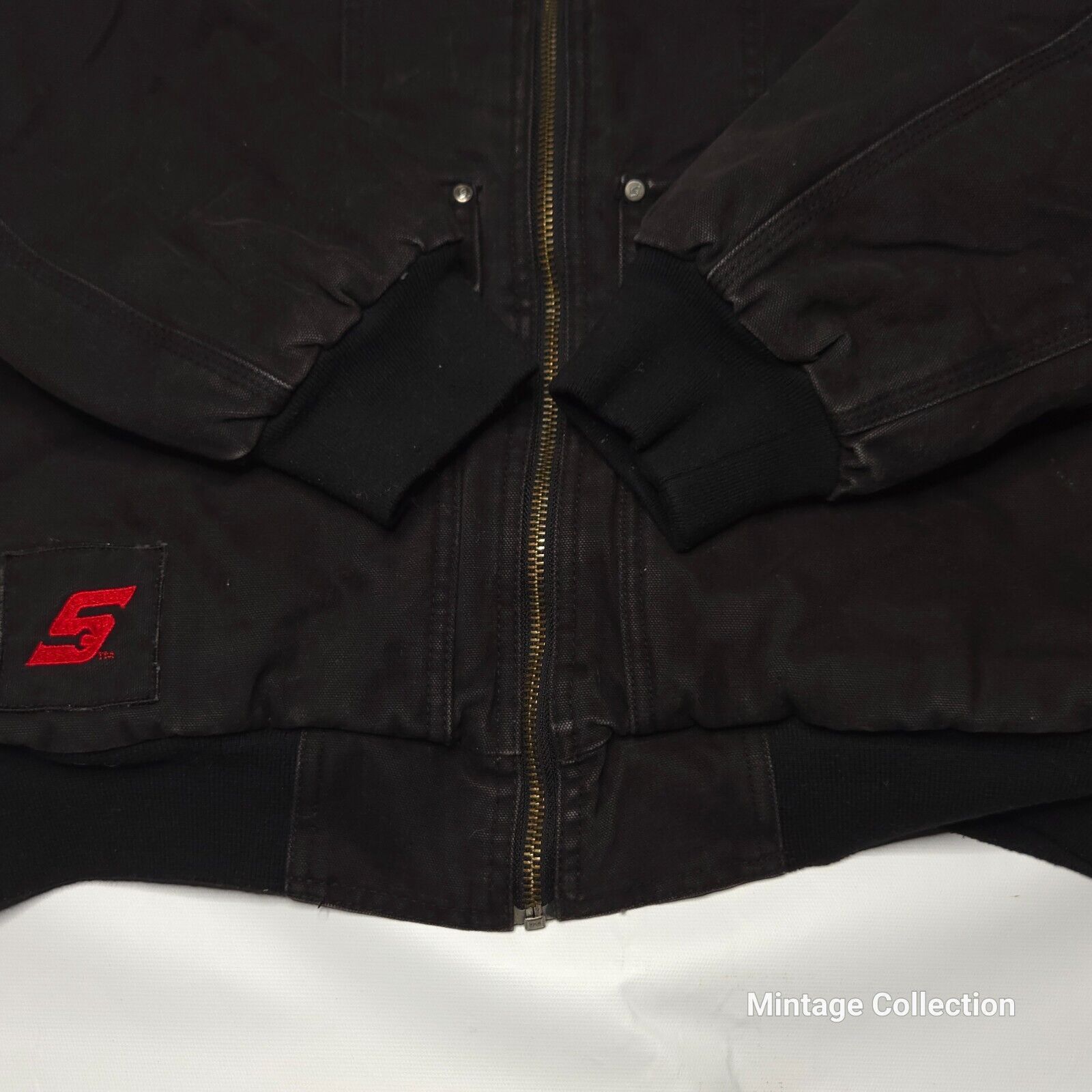 Other SNAP ON EMBROIDERED BLACK WORKWEAR INSULATED CANVAS JACKET Size US XL / EU 56 / 4 - 7 Thumbnail