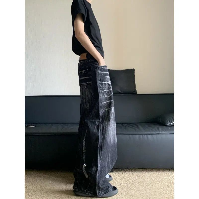 Japanese Brand × Jean Retro loose wide leg electric stripe jeans Size US 32 / EU 48 - 3 Thumbnail