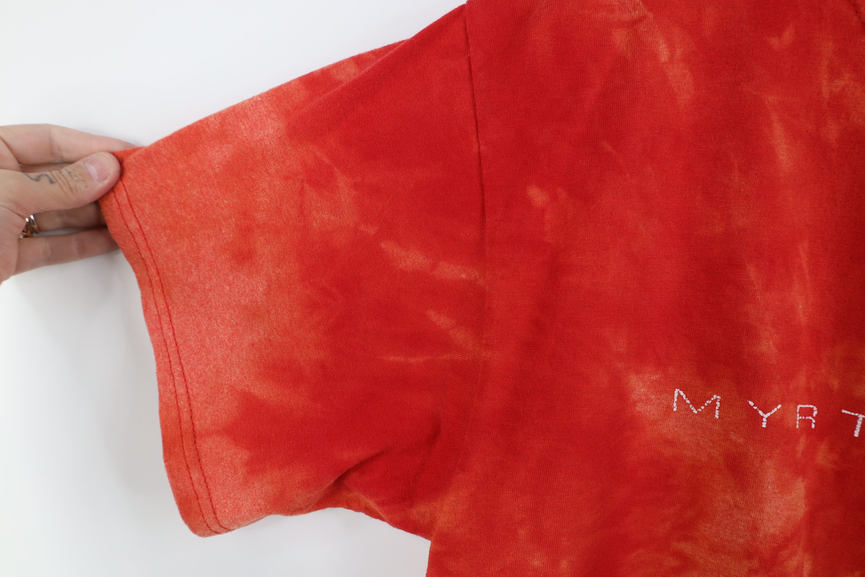 Vintage Vintage 90s Streetwear Beach Sailing Acid Wash T-Shirt Red Size US L / EU 52-54 / 3 - 6 Thumbnail