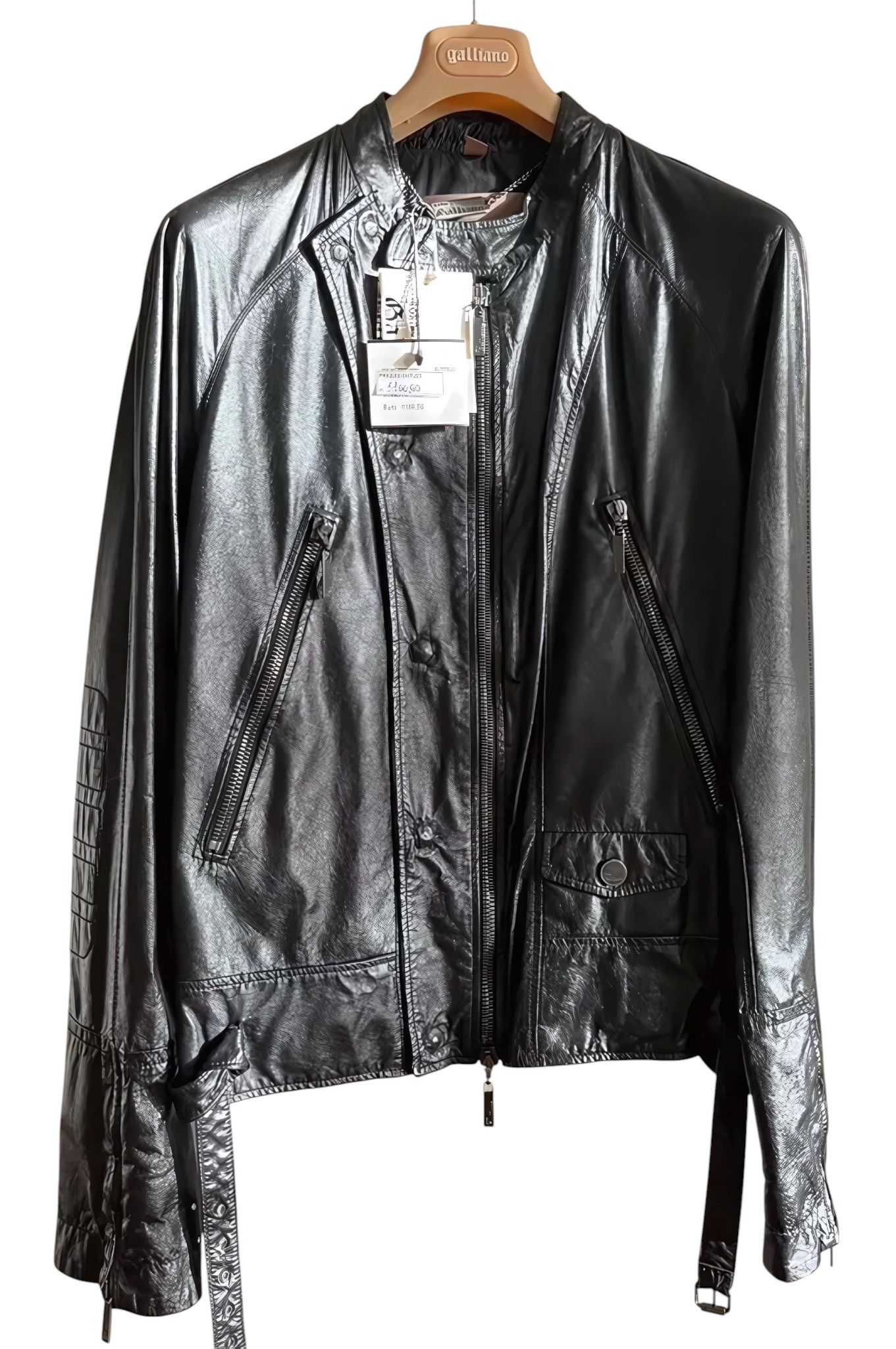 John Galliano John Galliano Biker Leather Cropped Jacket | Grailed