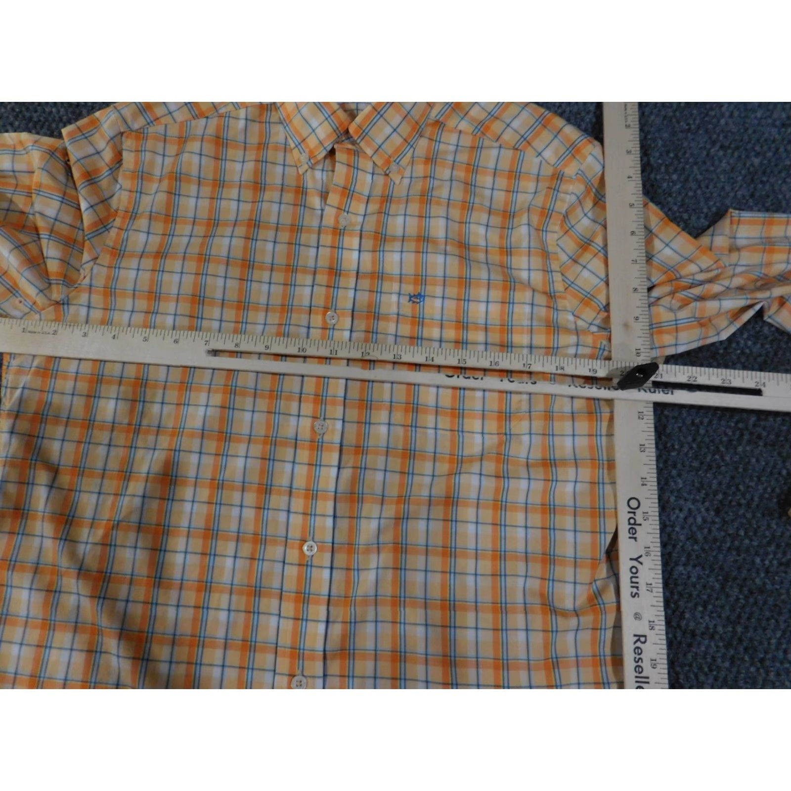Southern Tide Southern Tide Button Down Shirt Mens Small Orange Plaid Long Sleeve Button-Up Collar-Down Classic Casual Size US S / EU 44-46 / 1 - 5 Thumbnail