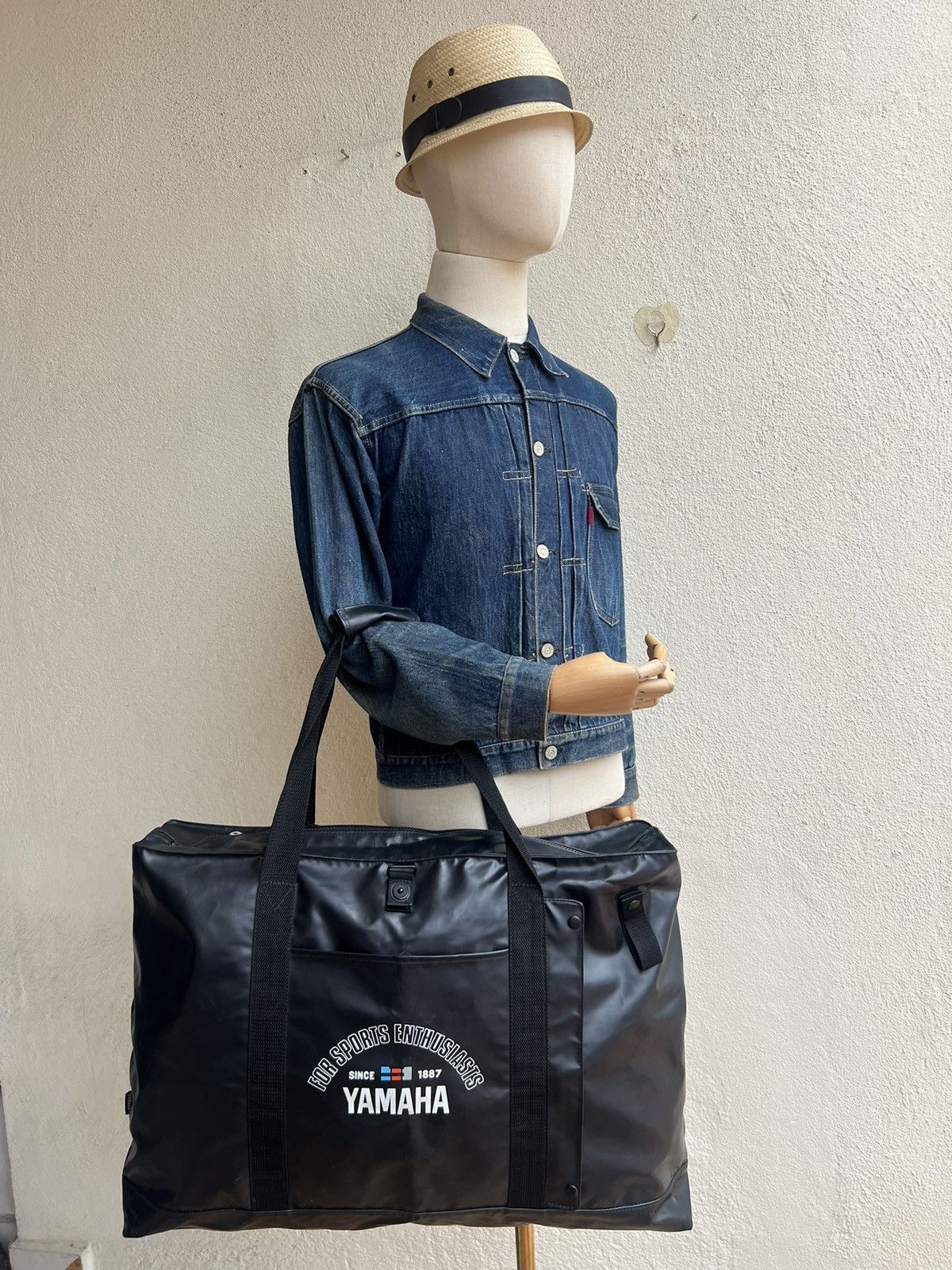 Vintage Vintage 90s Yamaha Japan Huge PU tote Bag Size ONE SIZE - 4 Thumbnail