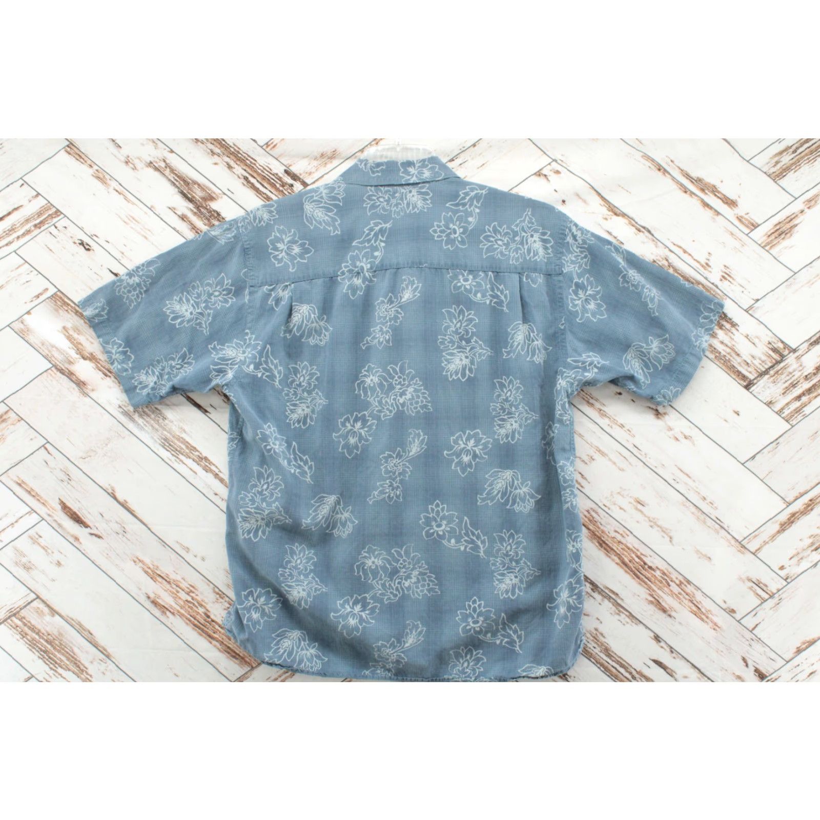 Tommy Bahama Tommy Bahama Hawaiian Camp Shirt Men's L Blue Leaf Allover Print Luau Aloha Shirt Size US L / EU 52-54 / 3 - 4 Thumbnail