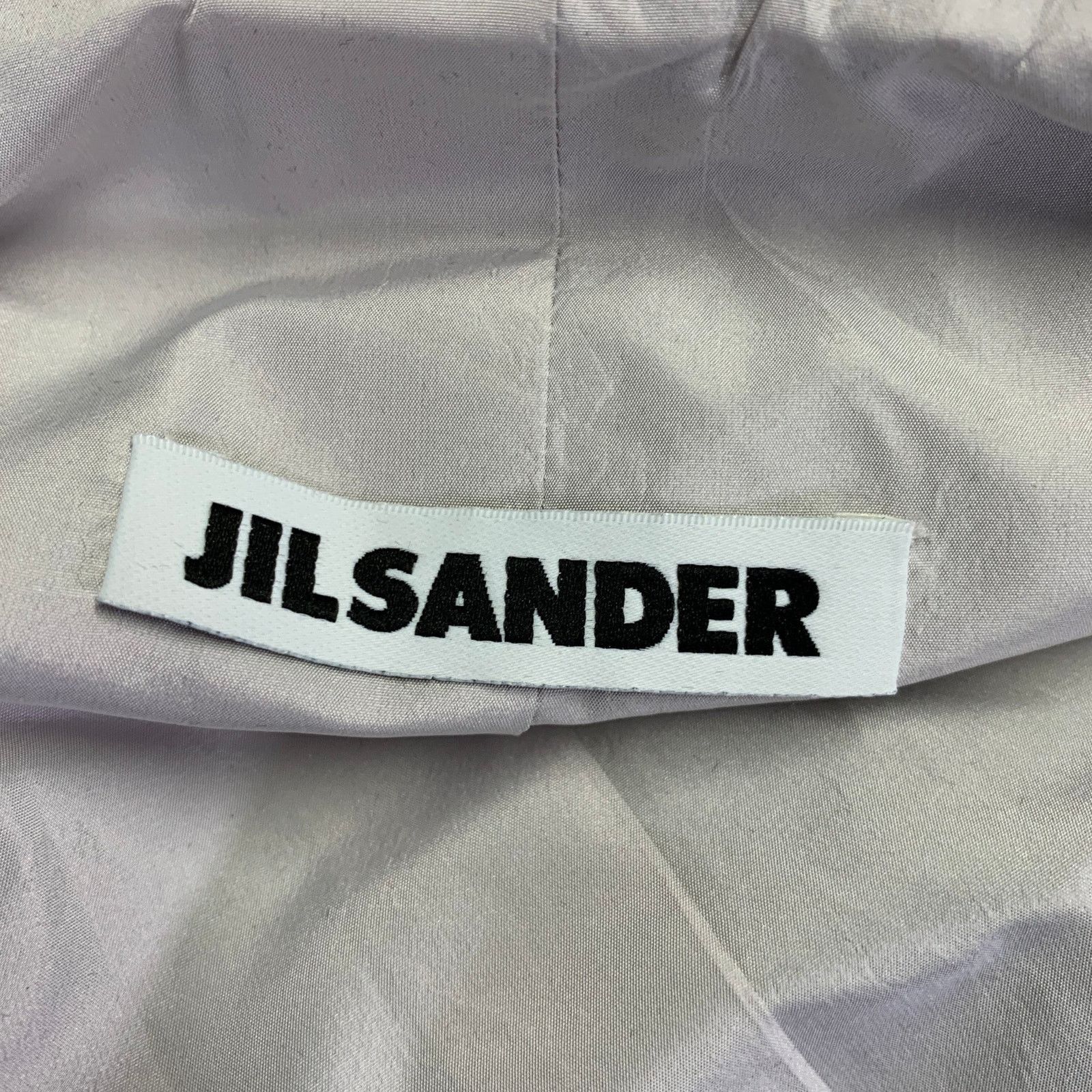 Jil Sander JIL SANDER Size 8 Grey Polyester Silk Single Button Jacket Size M / US 6-8 / IT 42-44 - 4 Thumbnail