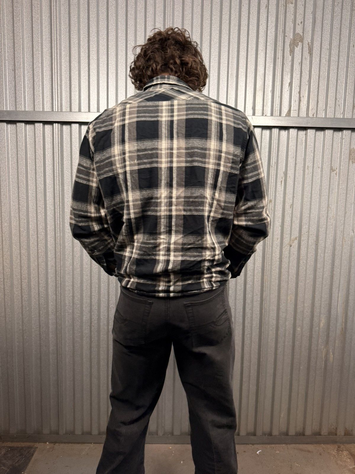 Vintage Wrangler Pearl Snap Plaid Button Up Cowboy Shirt