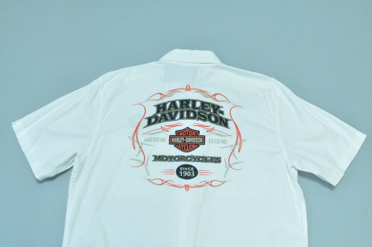 Harley Davidson Harley Davidson white Shirt logo rare Size US L / EU 52-54 / 3 - 4 Thumbnail