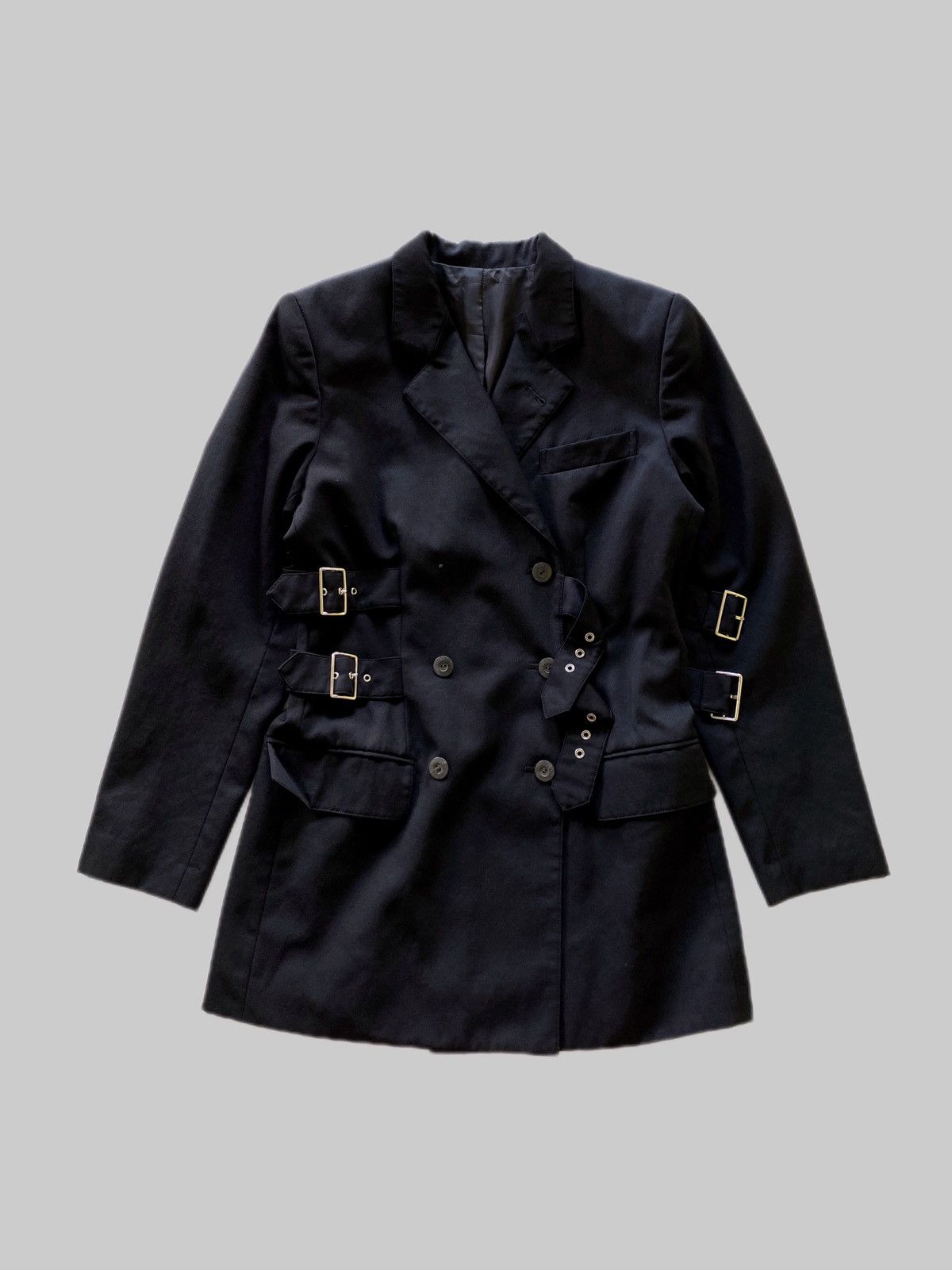 Jean Paul Gaultier ARCHIVES❗️Vintage Junior Gaultier Buckle Wool Blazer Size M / US 6-8 / IT 42-44 - 8 Thumbnail