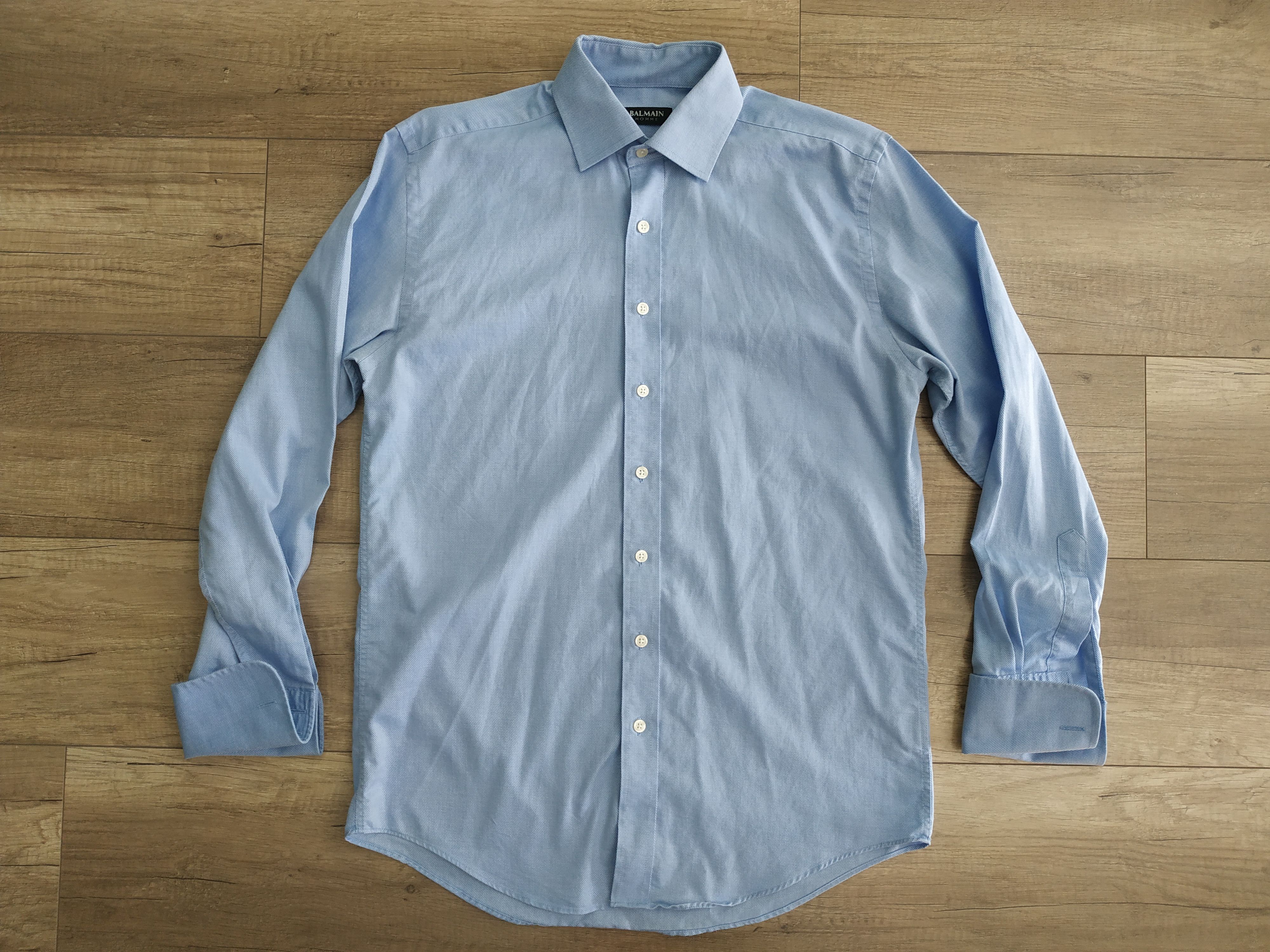 BALMAIN Paris Men's Button Up Shirt, 39(collar)