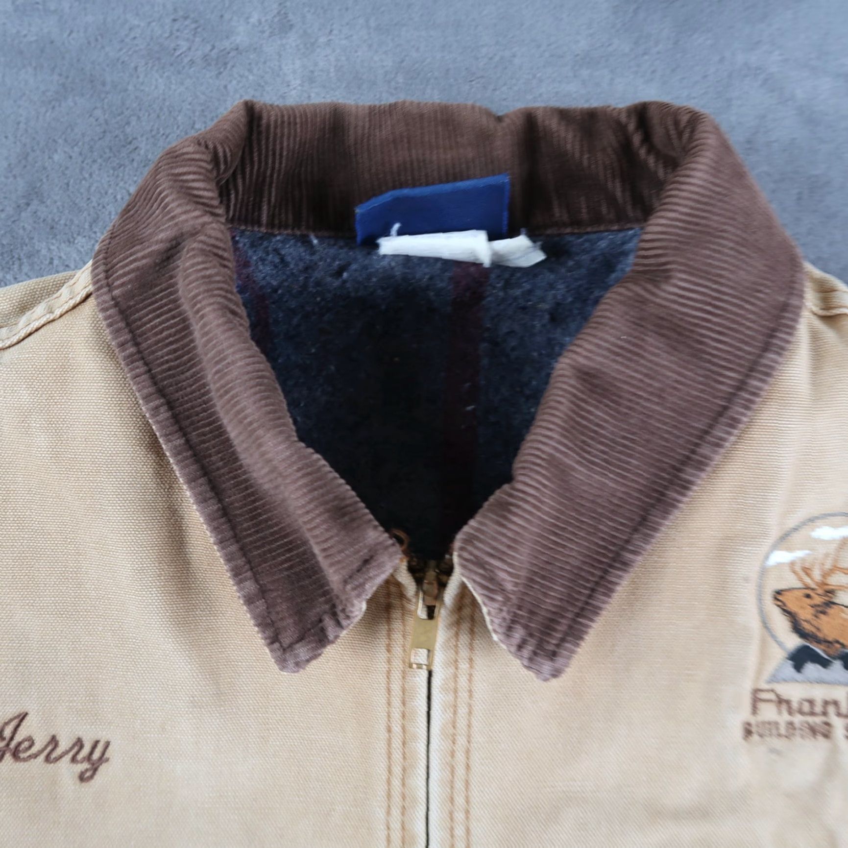 Dickies VINTAGE 90s Dickies Khaki Canvas Detroit Style Jacket Blanket Lined Mens XL Size US XL / EU 56 / 4 - 6 Thumbnail